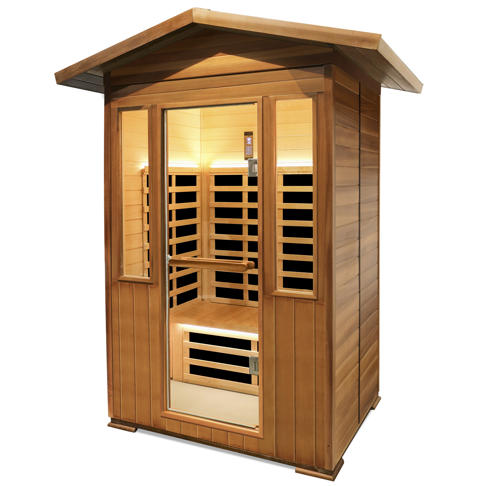 Outdoor Double Red Cedar Far Infrared Sauna Room - Image 2