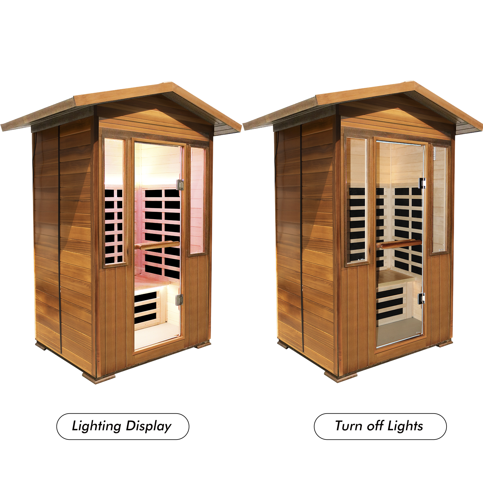 Outdoor Double Red Cedar Far Infrared Sauna Room - Image 3
