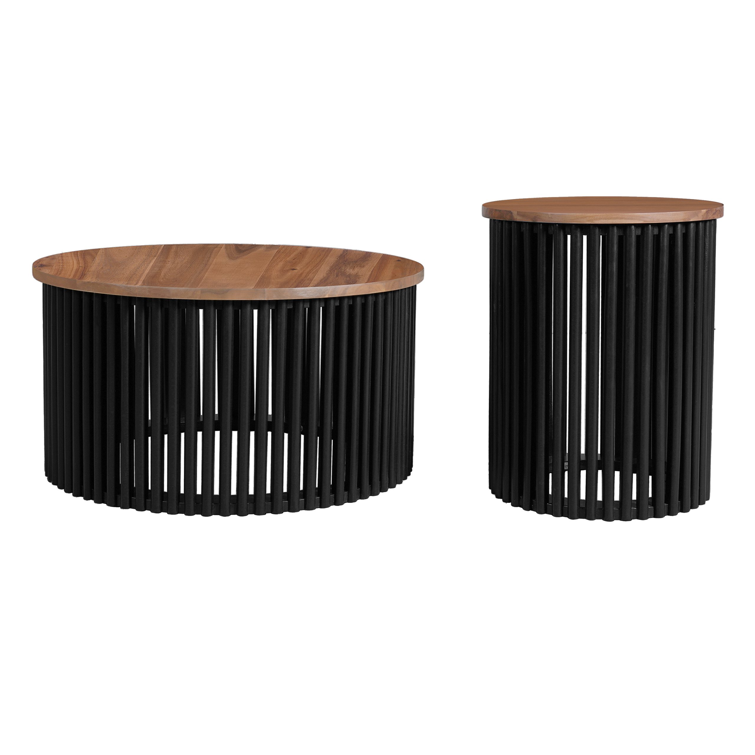 PATIO FURNITURE SETS : ACACIA SOLID WOOD COFFEE TABLE + ACACIA SOLID WOOD SIDE TABLE - Image 5