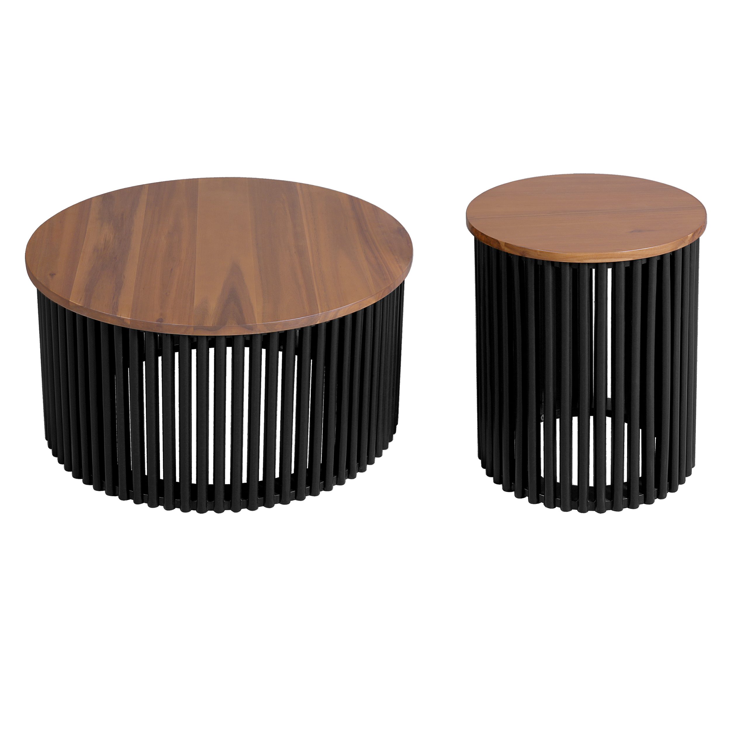 PATIO FURNITURE SETS : ACACIA SOLID WOOD COFFEE TABLE + ACACIA SOLID WOOD SIDE TABLE - Image 6