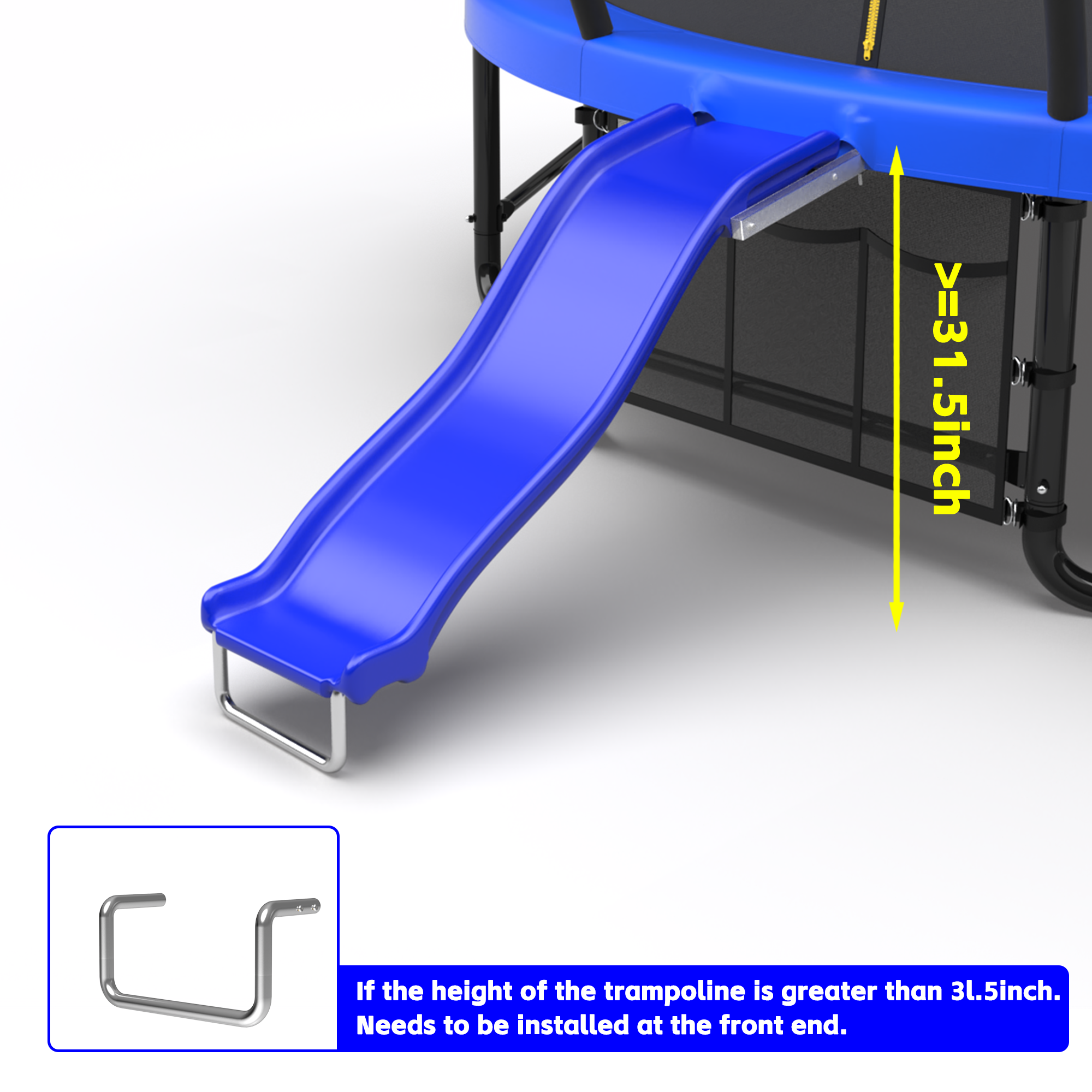 Outdoor trampoline slide ,blue - Image 4