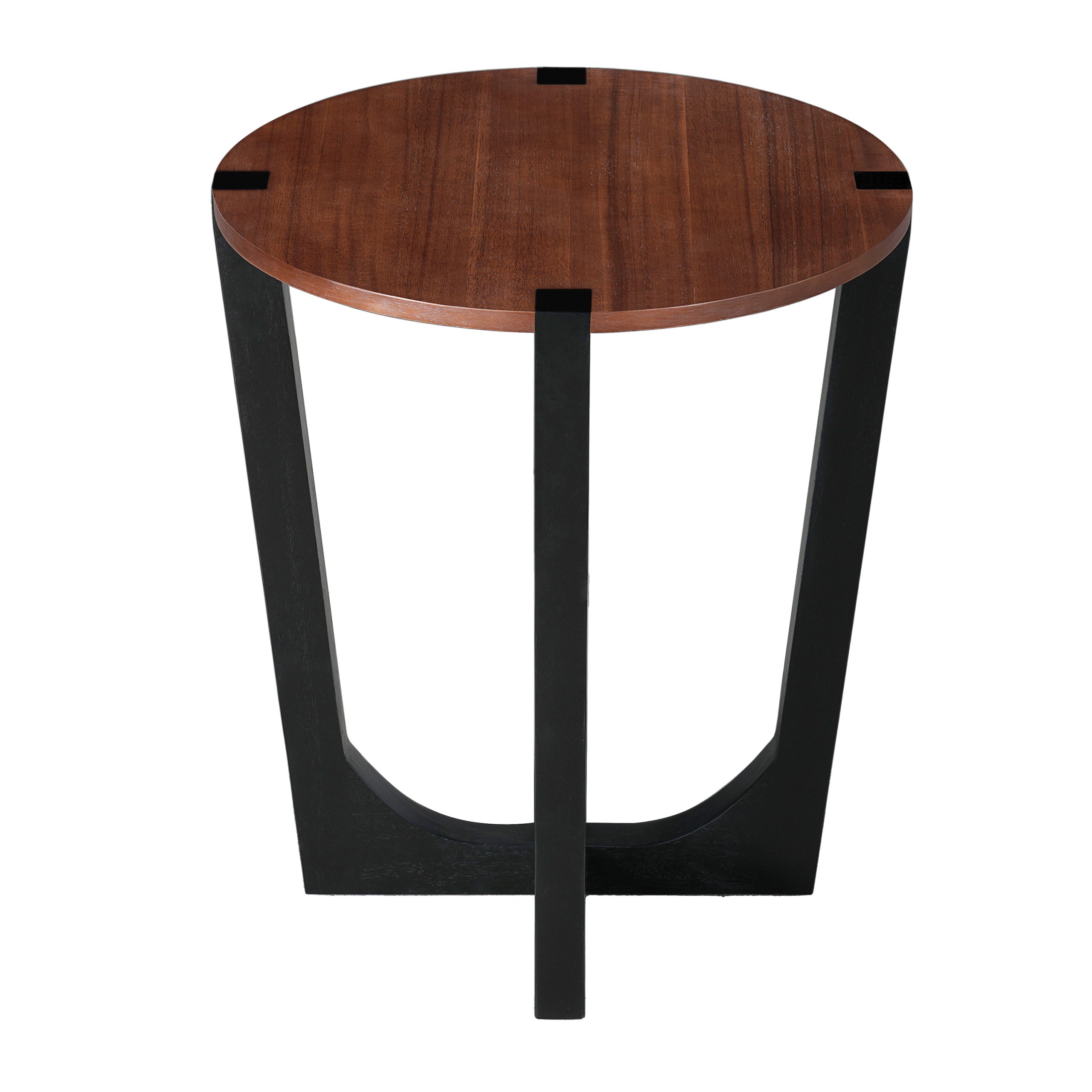 ACACIA SOLID WOOD SIDE TABLE,BROWN & BLACK COLOR - Image 6