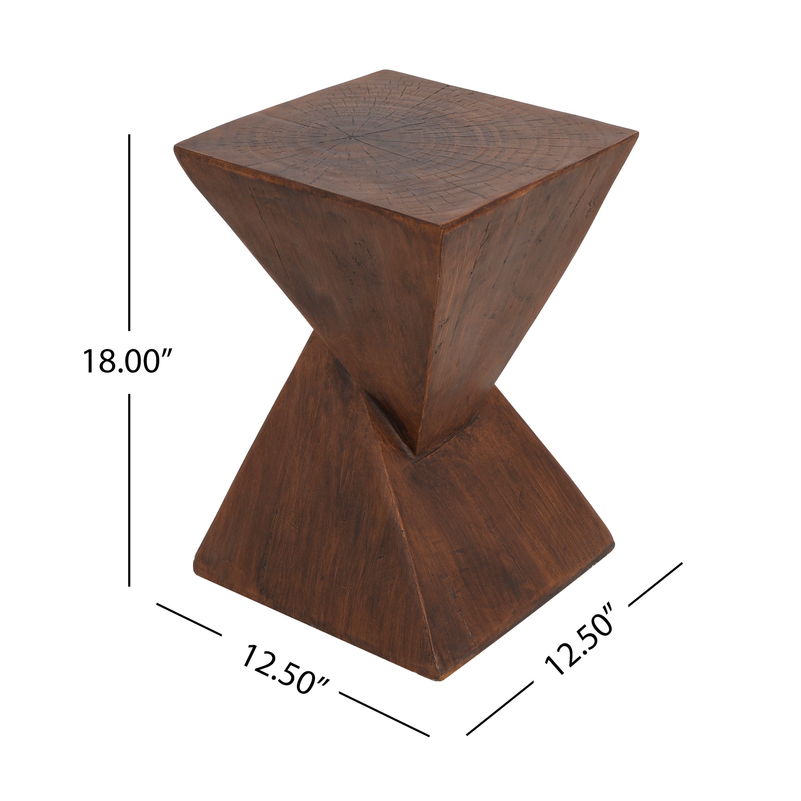 GEOMETRIC MGO SIDE TABLE,DARK BROWN COLOR - Image 4