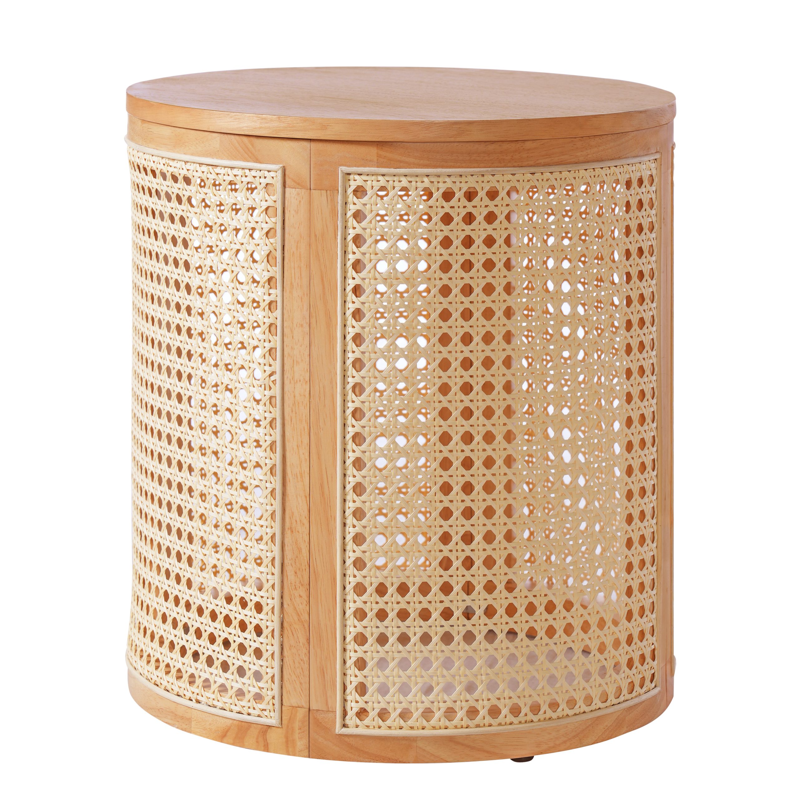 RUBBER SOLID WOOD SIDE TABLE,NATURAL COLOR - Image 4