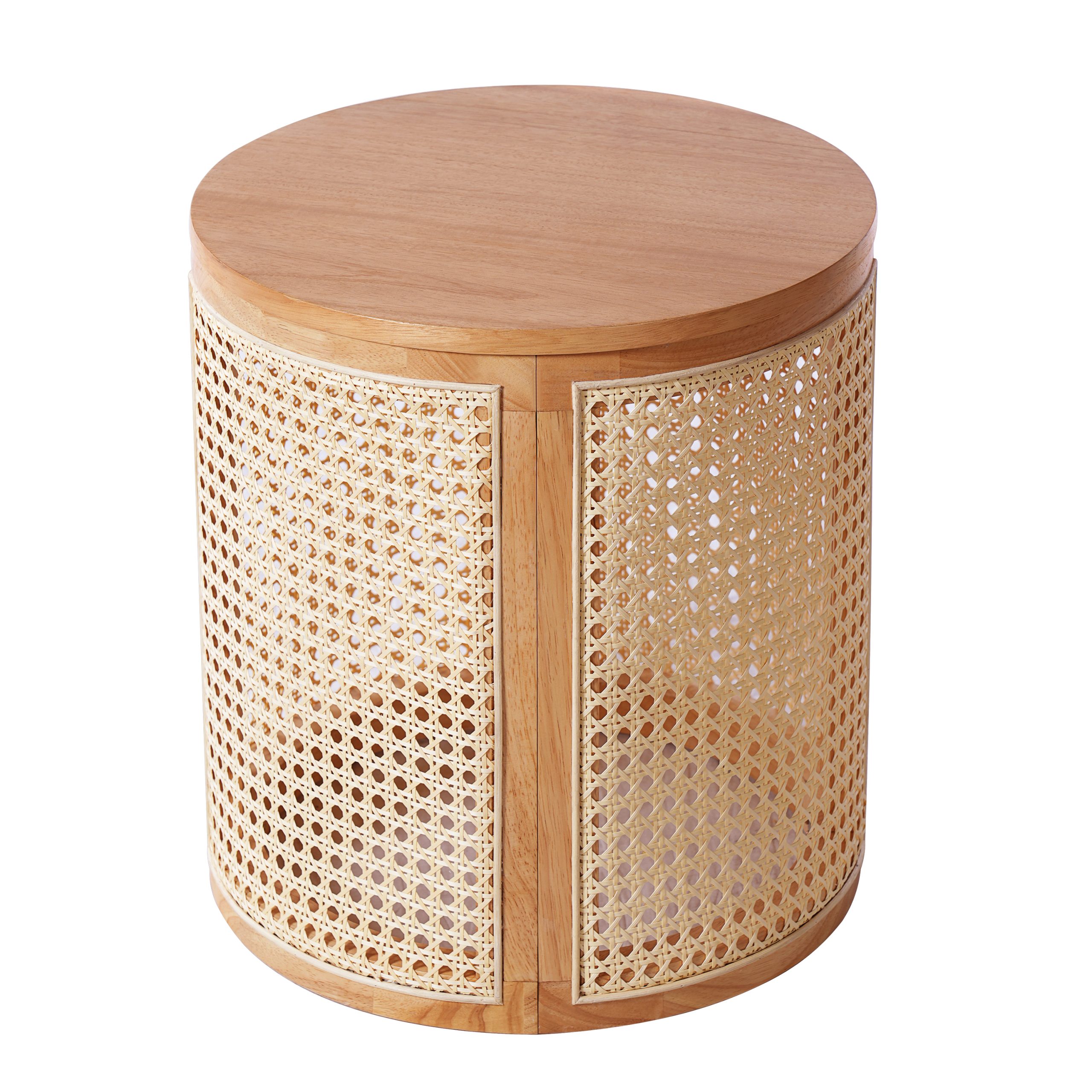 RUBBER SOLID WOOD SIDE TABLE,NATURAL COLOR - Image 5