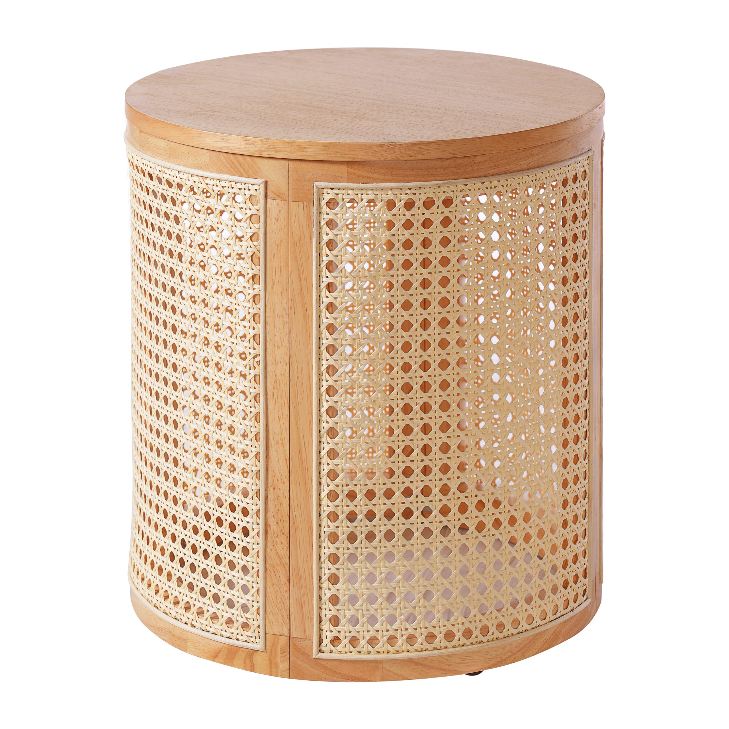 RUBBER SOLID WOOD SIDE TABLE,NATURAL COLOR - Image 6
