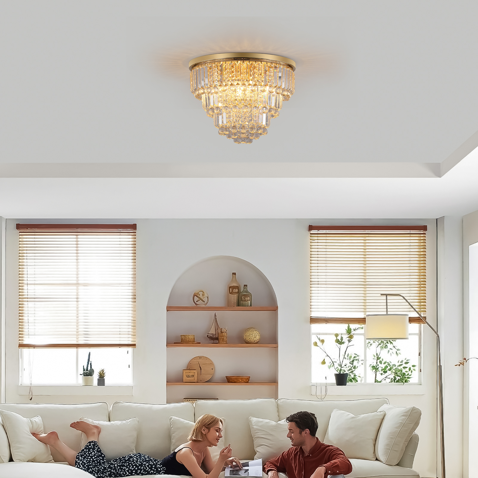 (Same as W1340110372/L5009) Gold luxury modern style crystal lights,large ceiling chandeliers,dining room,living room,bedroom (Bulb Not Included) - Image 3