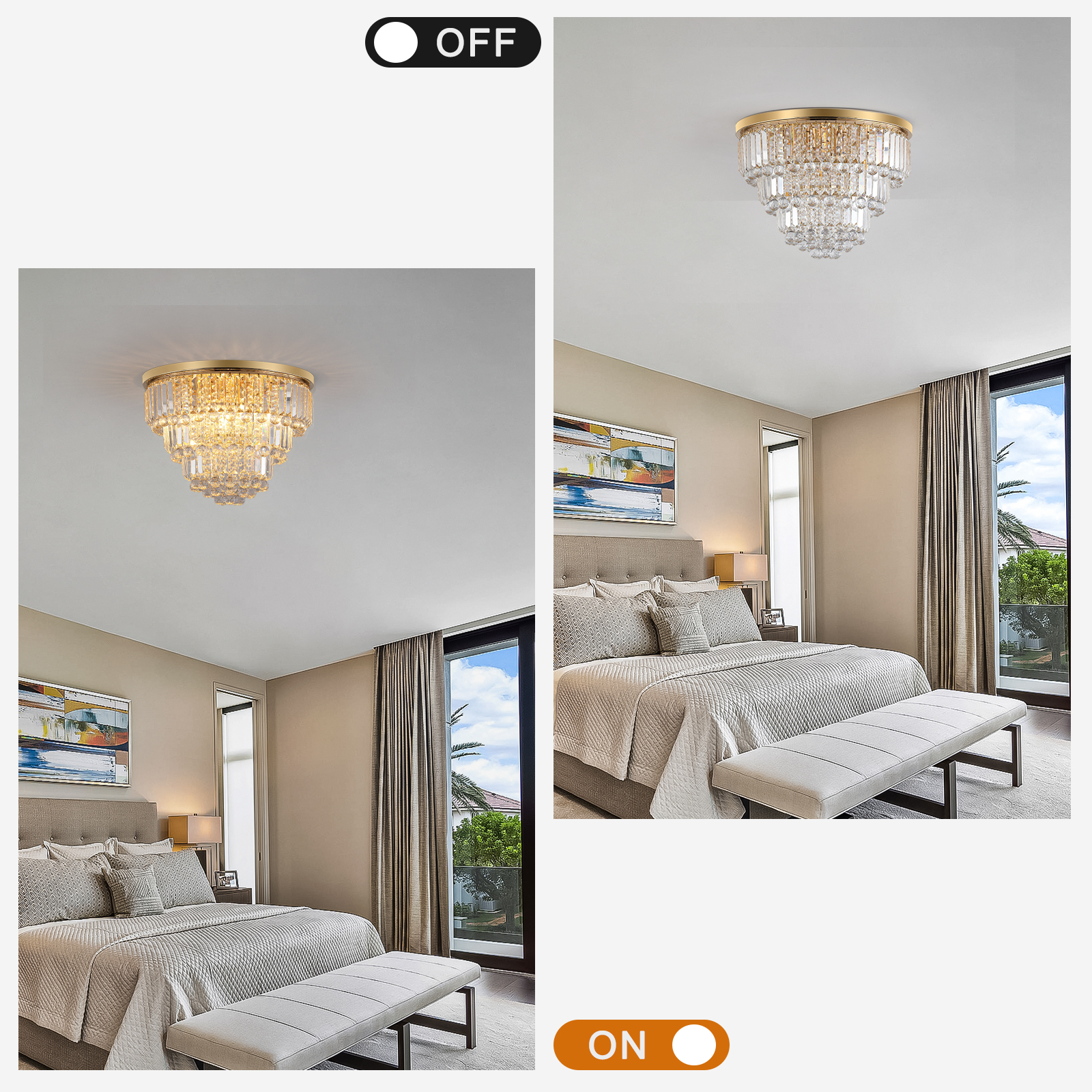 (Same as W1340110372/L5009) Gold luxury modern style crystal lights,large ceiling chandeliers,dining room,living room,bedroom (Bulb Not Included) - Image 4