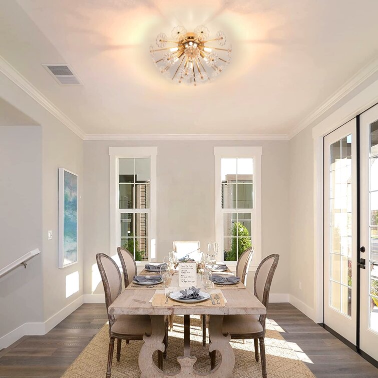 Gold Flush Mount Ceiling Light - Image 5
