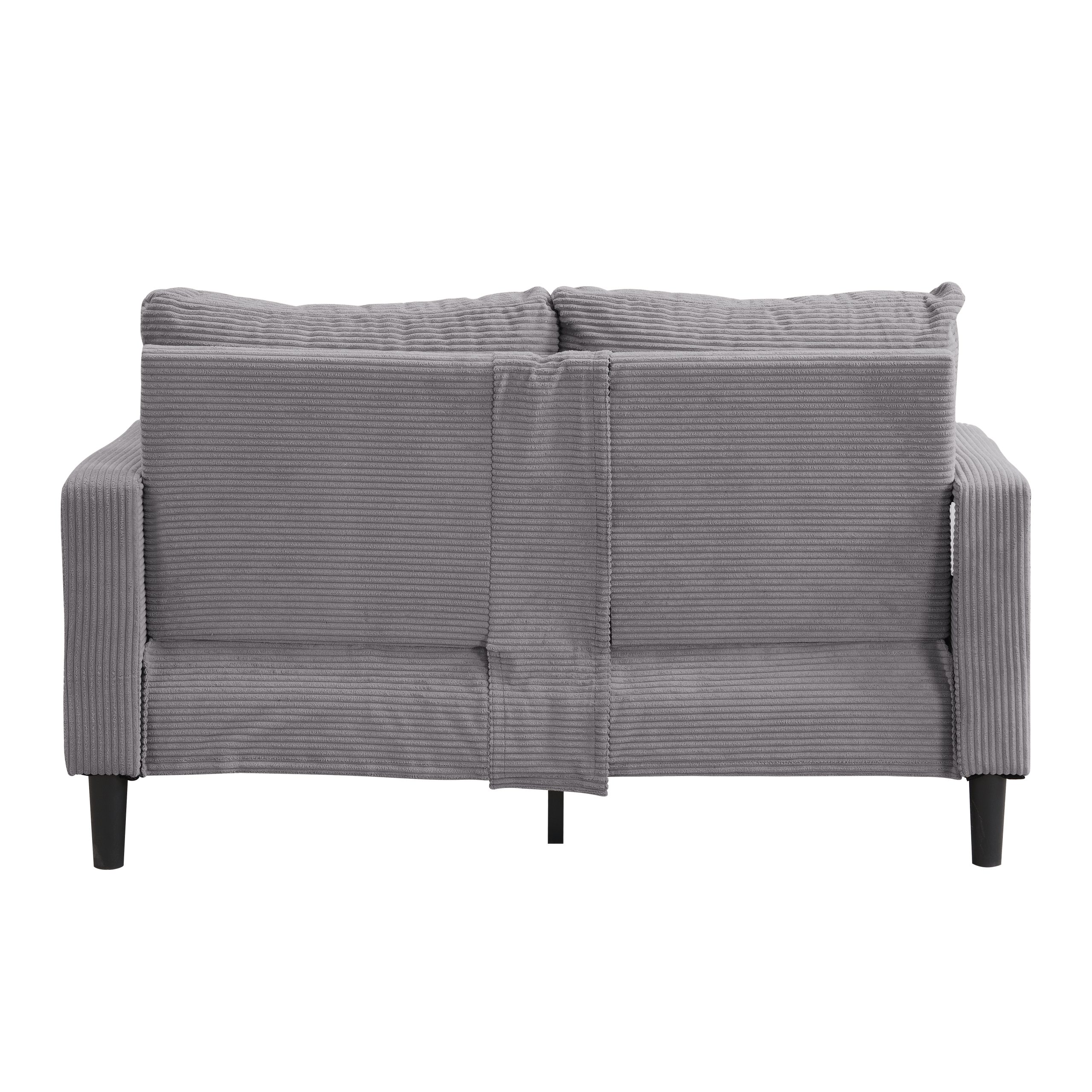 57 " High Resilience Loveseat Sofa, Wooden Frame 2 Seat Sofa, Comfy , Small Space Saving Modern Upholstered Sofa, Living Room Bedroom Apartment Small Space , Light gray - Image 6
