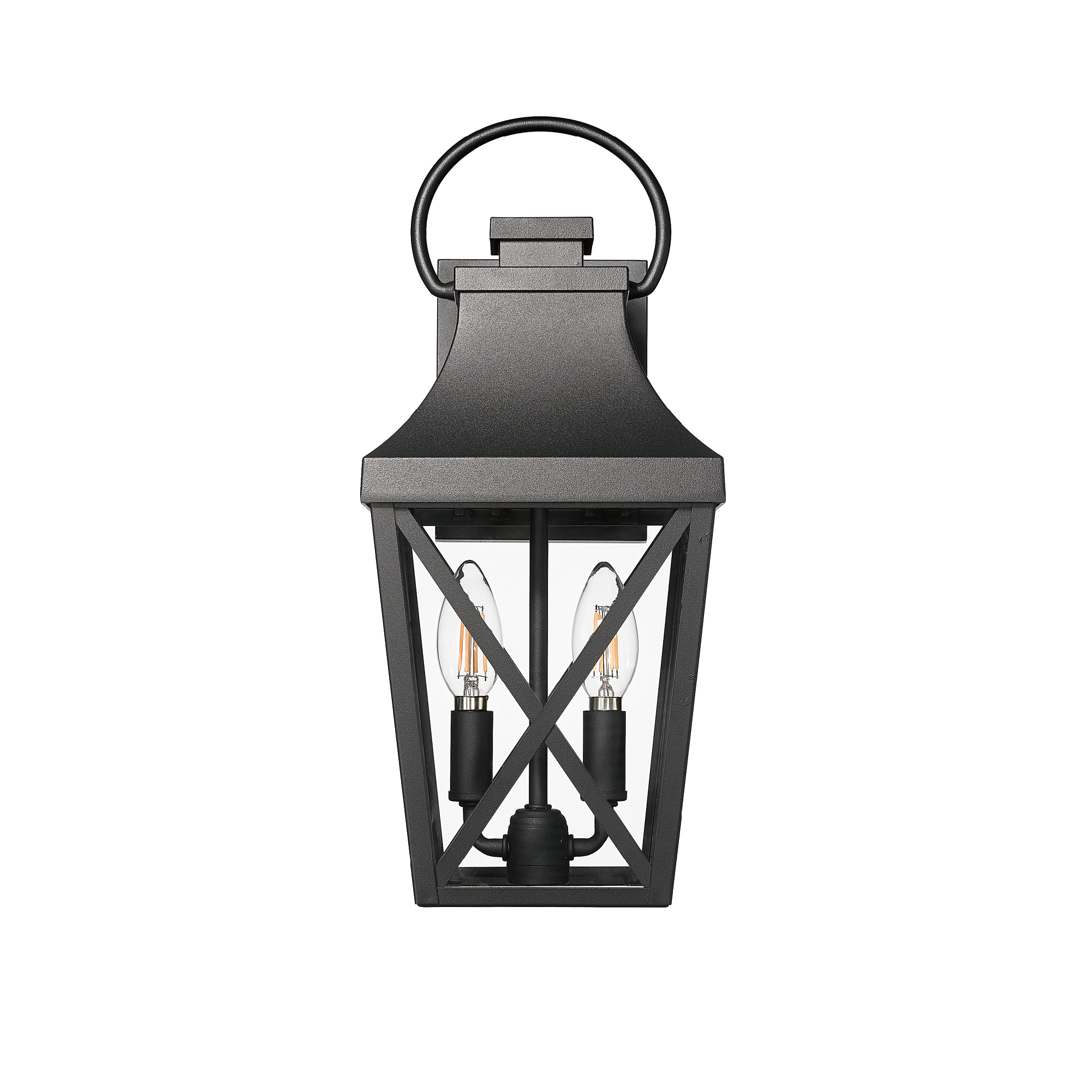 Outdoor Wall Lights, Porch Lights, Waterproof Outdoor Wall Sconce, Exterior Light Fixture Matte Black with Clear Glass Shade for Garage Patio Front Door Balcony (1 pack) - Image 4