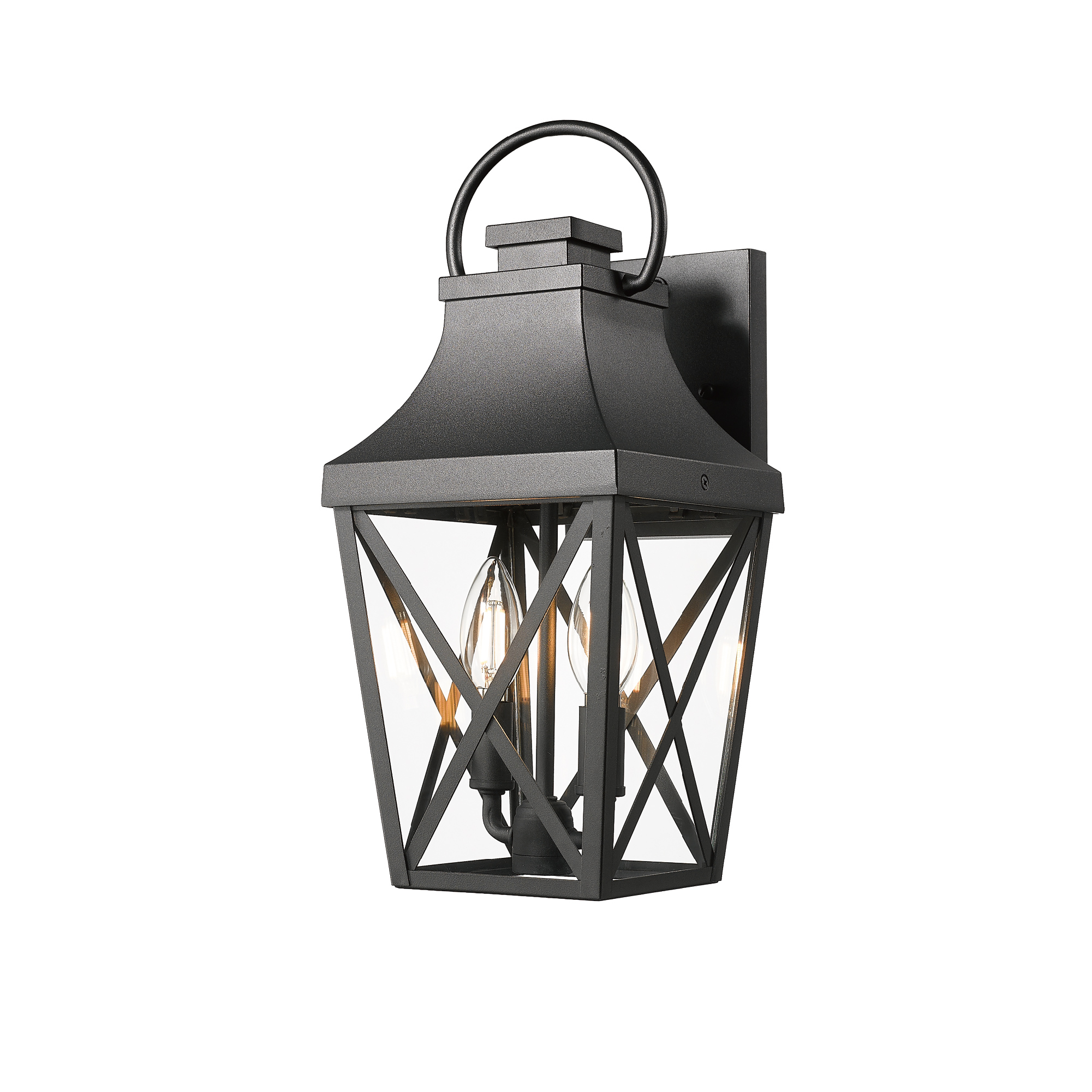 Outdoor Wall Lights, Porch Lights, Waterproof Outdoor Wall Sconce, Exterior Light Fixture Matte Black with Clear Glass Shade for Garage Patio Front Door Balcony (1 pack) - Image 5