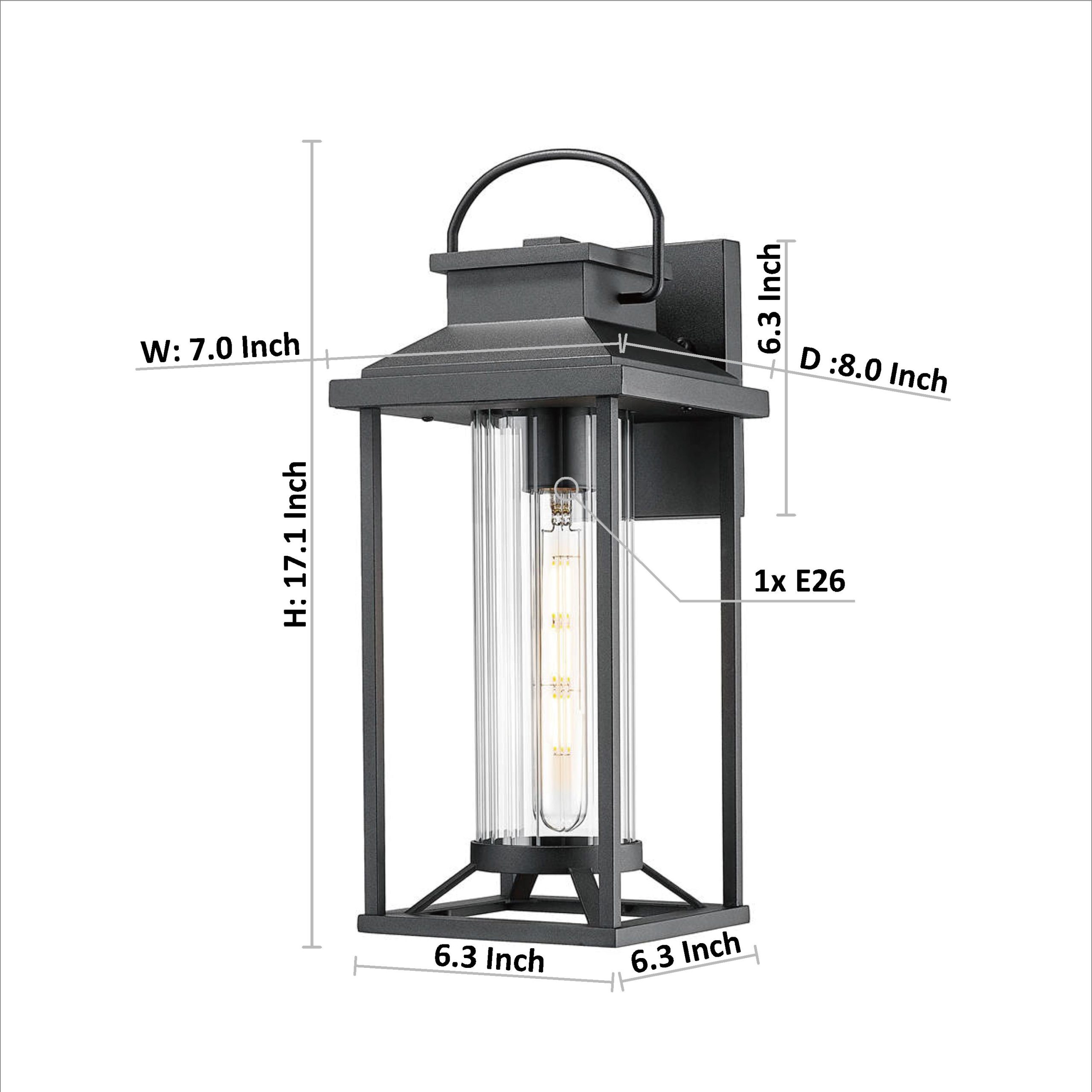 Outdoor Porch Lights, Textured Black Exterior Lighting Fixtures Wall Mount, Modern Outdoor Wall Sconce Lantern for House, Front Porch, Anti-Rust Waterproof Outdoor Garage Lights for Coach (1 pack) - Image 5
