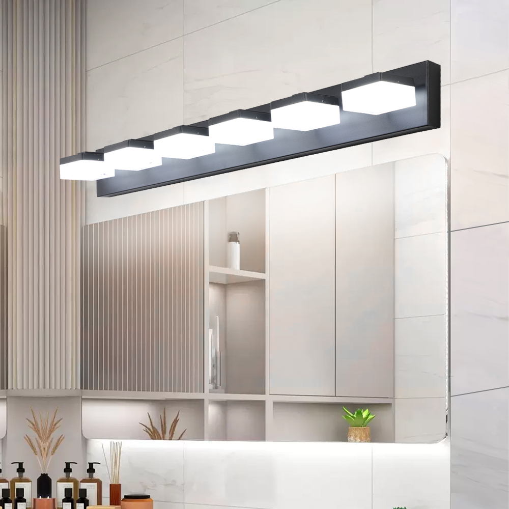 (Same as W1340110609/L2015) Modern 6-Light Black LED Vanity Mirror Light Fixture For Bathrooms And Makeup Tables - Image 5