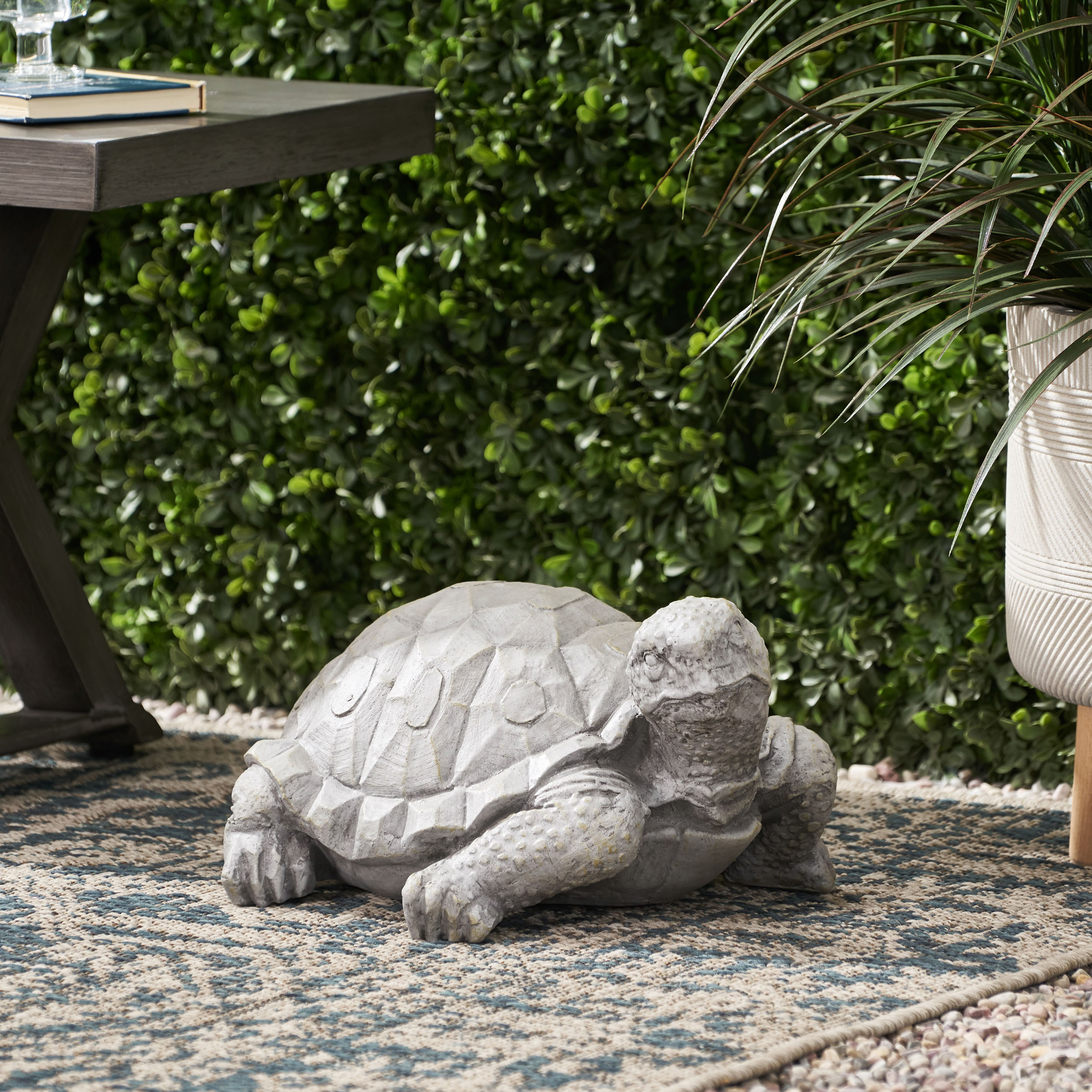TURTLE DECOR, Outdoor Turtle Statue, Dark Gray, No Assembly Required - Image 2