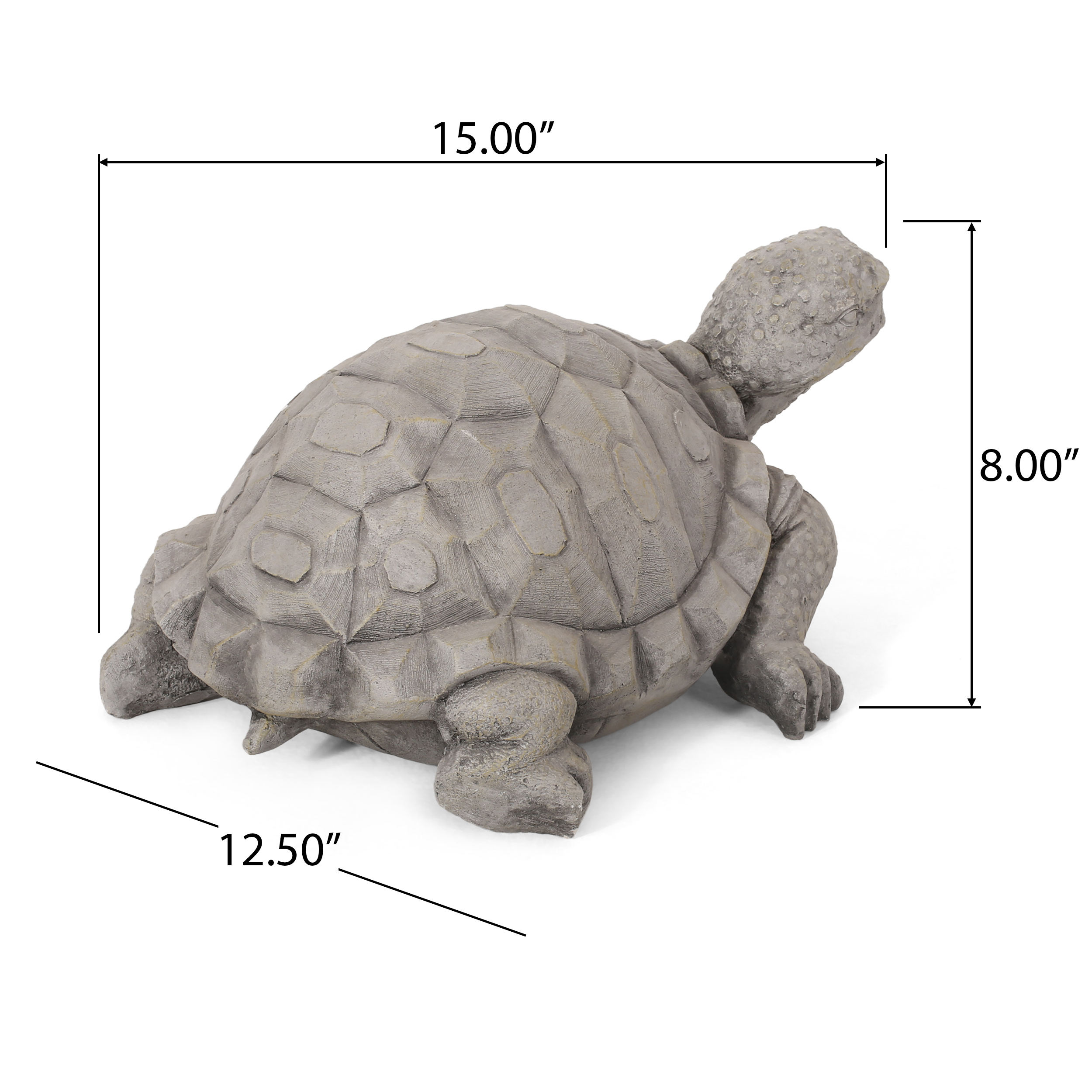 TURTLE DECOR, Outdoor Turtle Statue, Dark Gray, No Assembly Required - Image 4