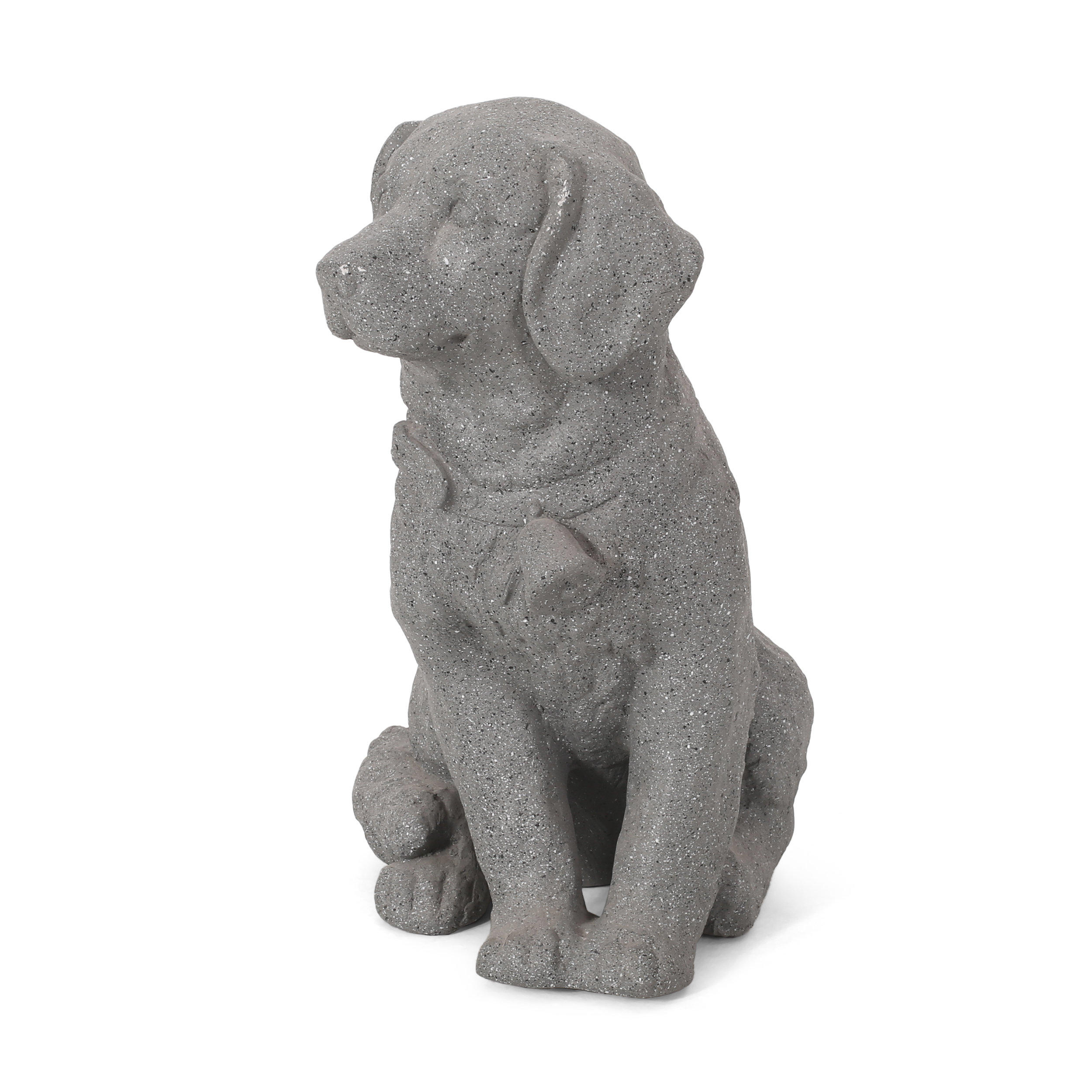 MGO DOG STATUE, Outdoor Dog Statue, Stone Gray, No Assembly Required - Image 5