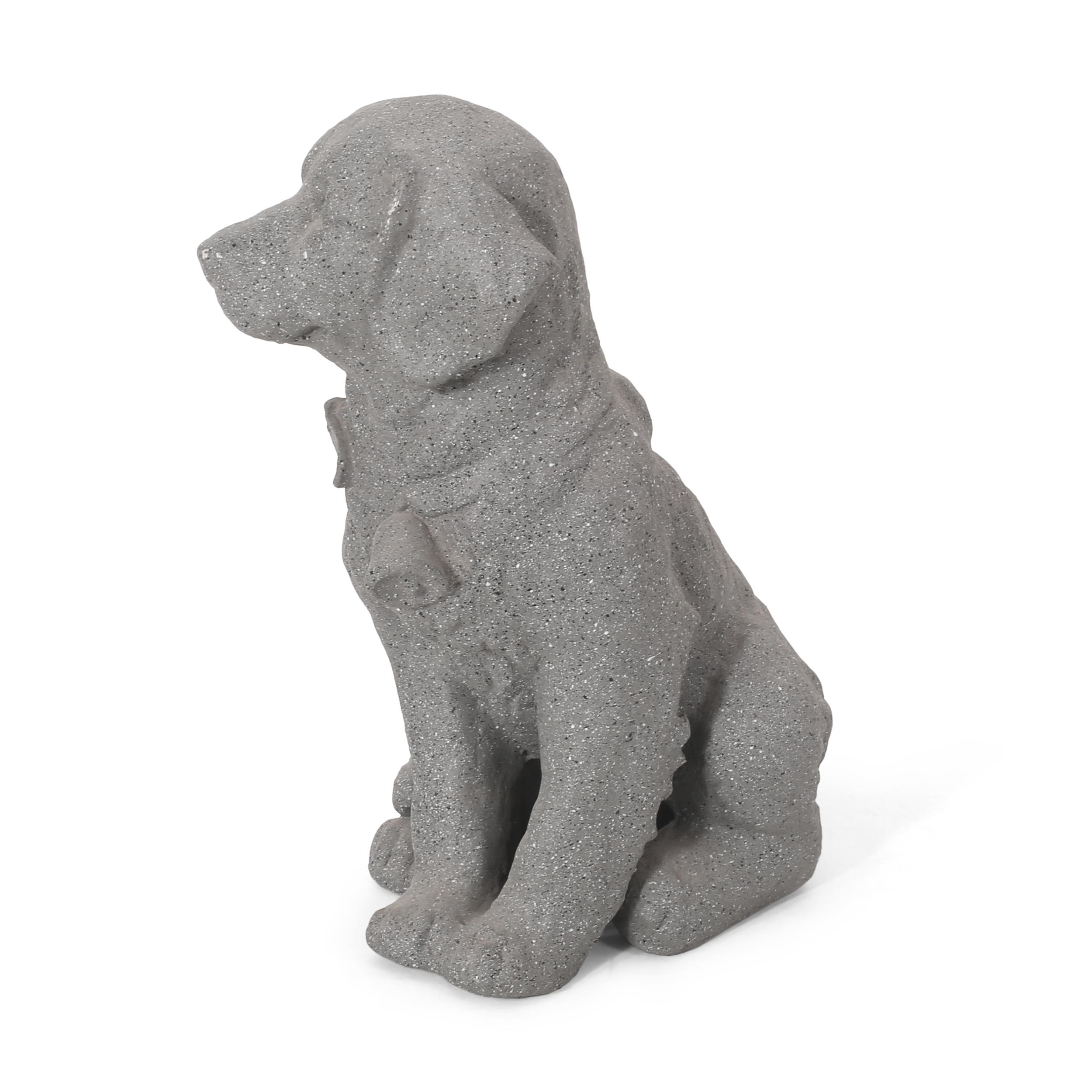 MGO DOG STATUE, Outdoor Dog Statue, Stone Gray, No Assembly Required - Image 6
