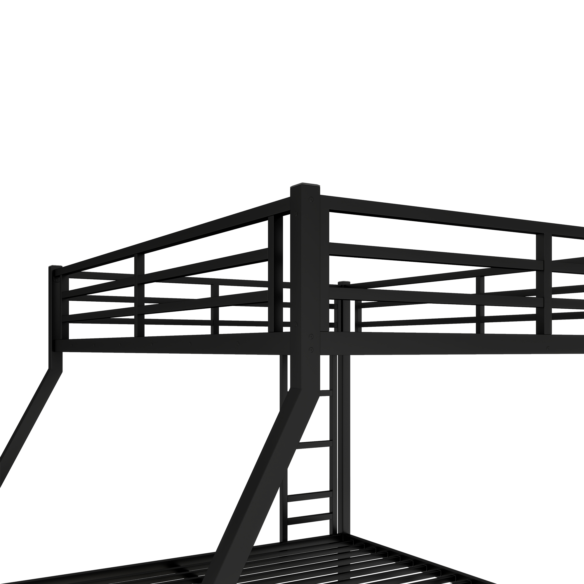Metal Queen over King Bunk Bed for Teens and Adults,Space-Saving/Noise Reduced/No Box Spring Needed, Black - Image 6