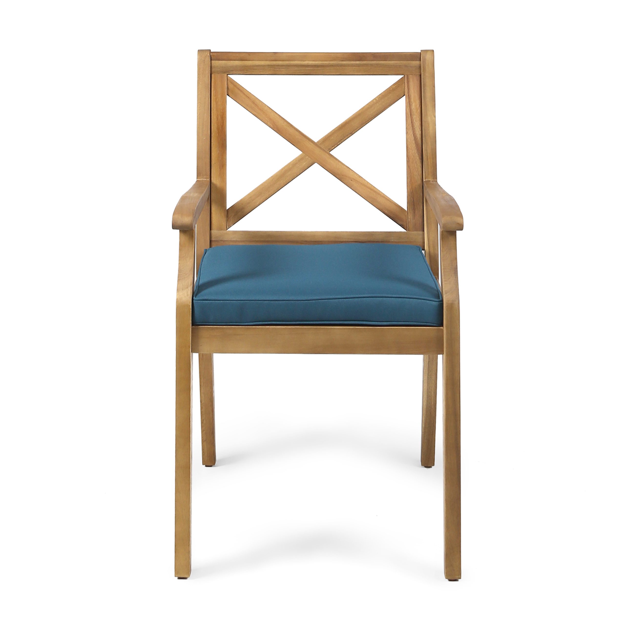 PERLA DINING CHAIR,2PCS with 2 Blue Cushions,for Backyard, Poolside, Garden - Image 6