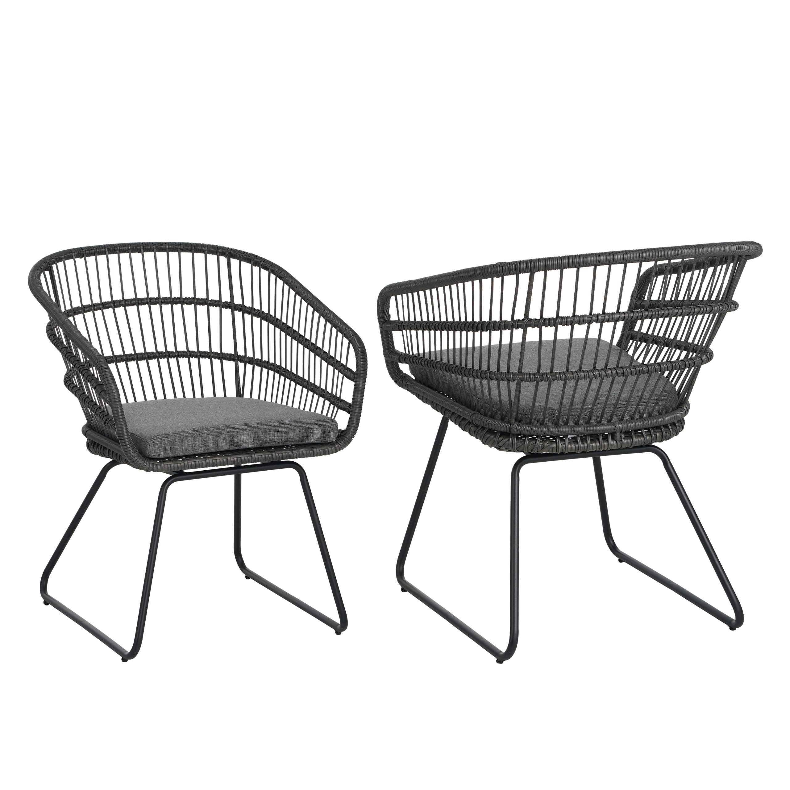 TERRY CHAIR,2PCS with 2 Cushions,Gray - Image 6