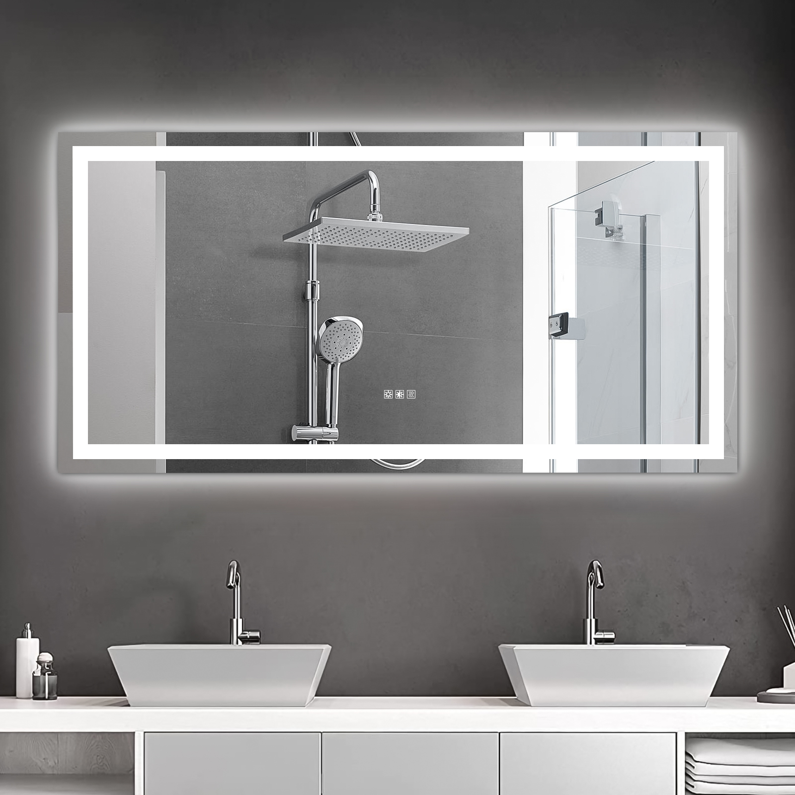 (Same as W134070942/L4004) 72"×36" LED Mirror Light Bathroom,anti-Fog & Dimming Led Bathroom Vanity Mirror - Image 3
