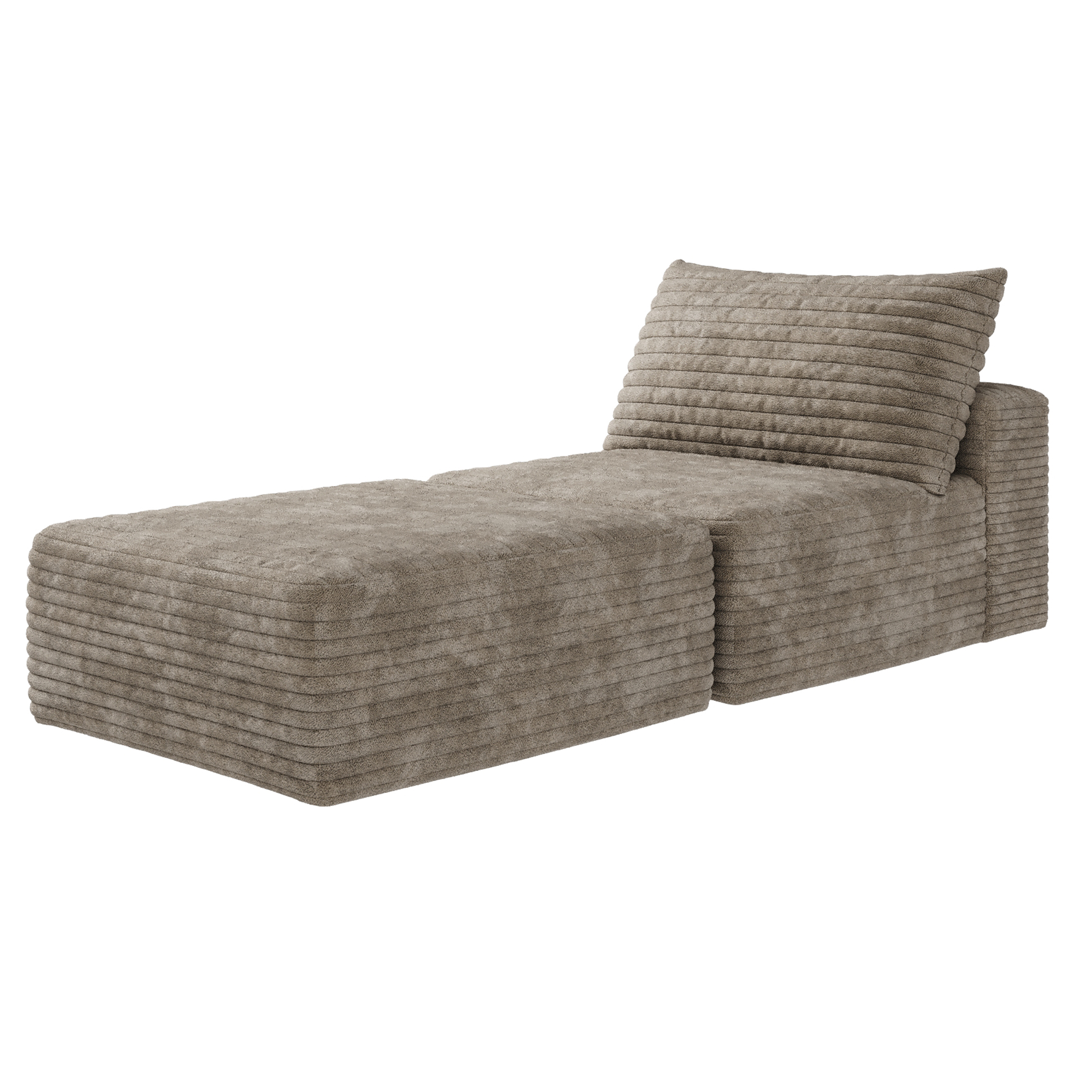 66.9"Sofa Bed, Convertible Sleeper Chair with Pillow,Back Support, Bed Comfy Floor Sofa Lounge for Living Room Bedroom, Single sofa,Camel(Plush Corduroy Fabric) - Image 5