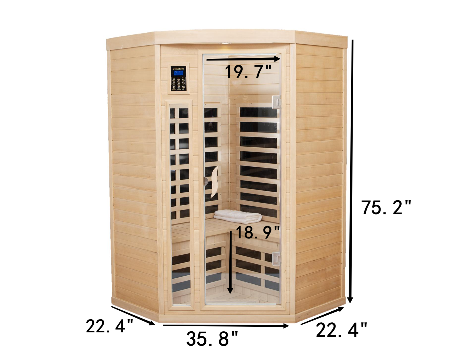 Pentagonal hemlock sauna room - Image 3