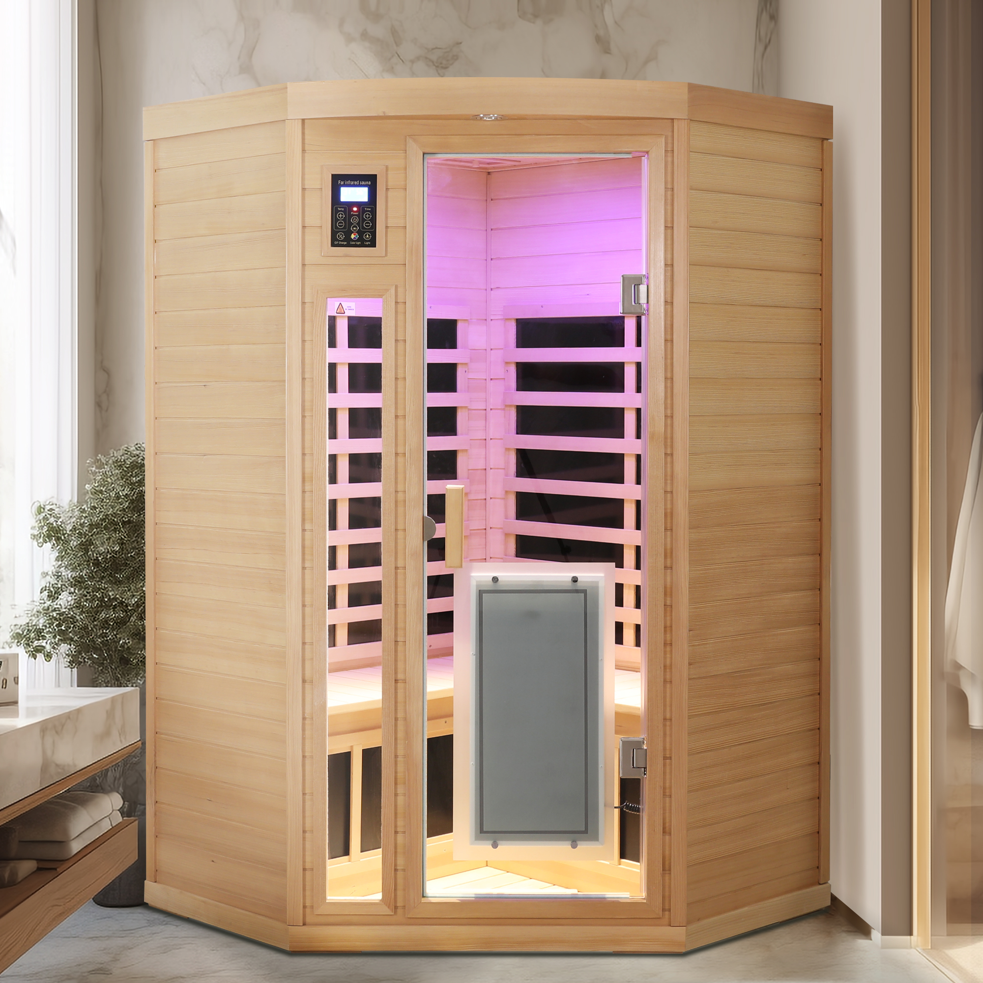 Pentagonal hemlock sauna room - Image 2