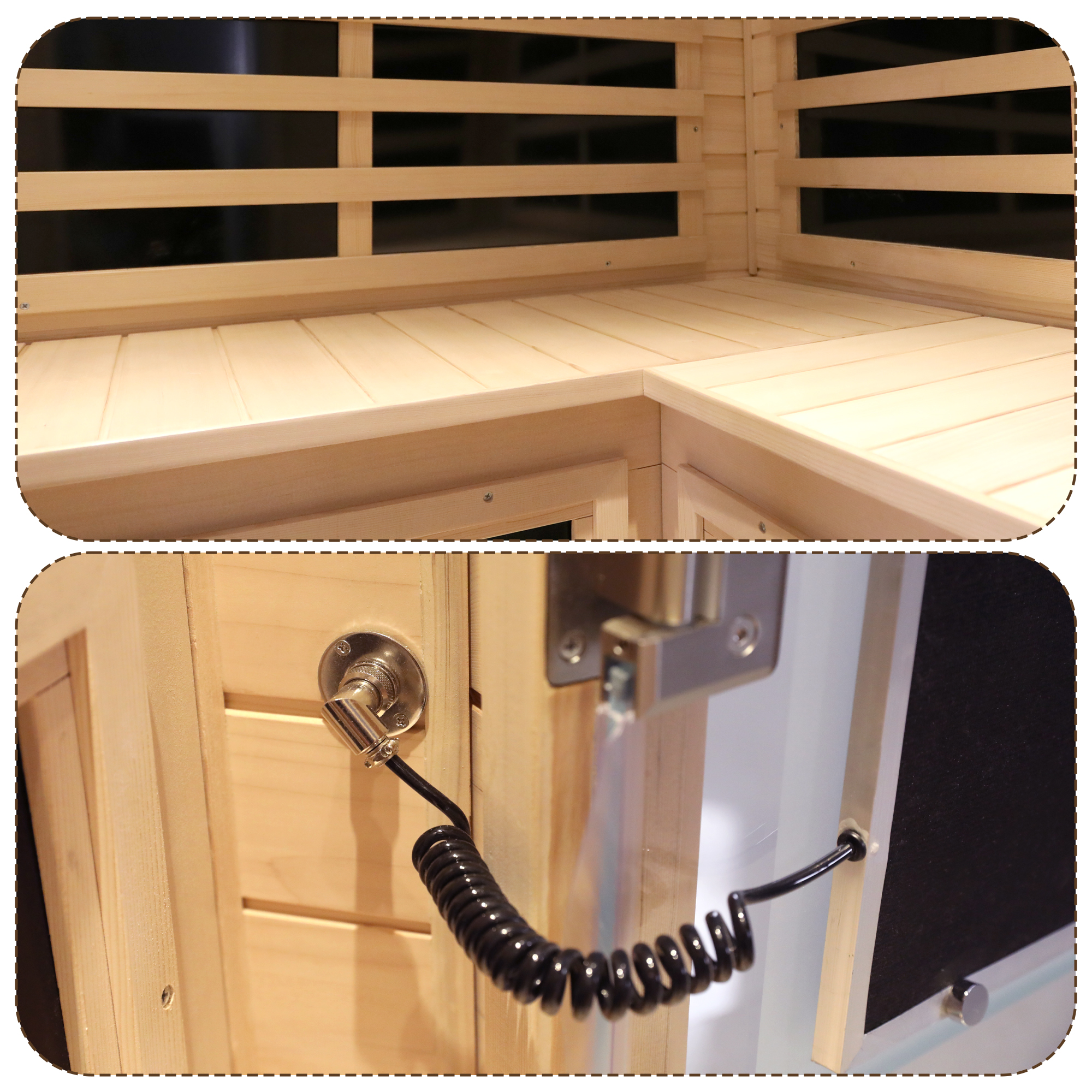 Pentagonal hemlock sauna room - Image 5