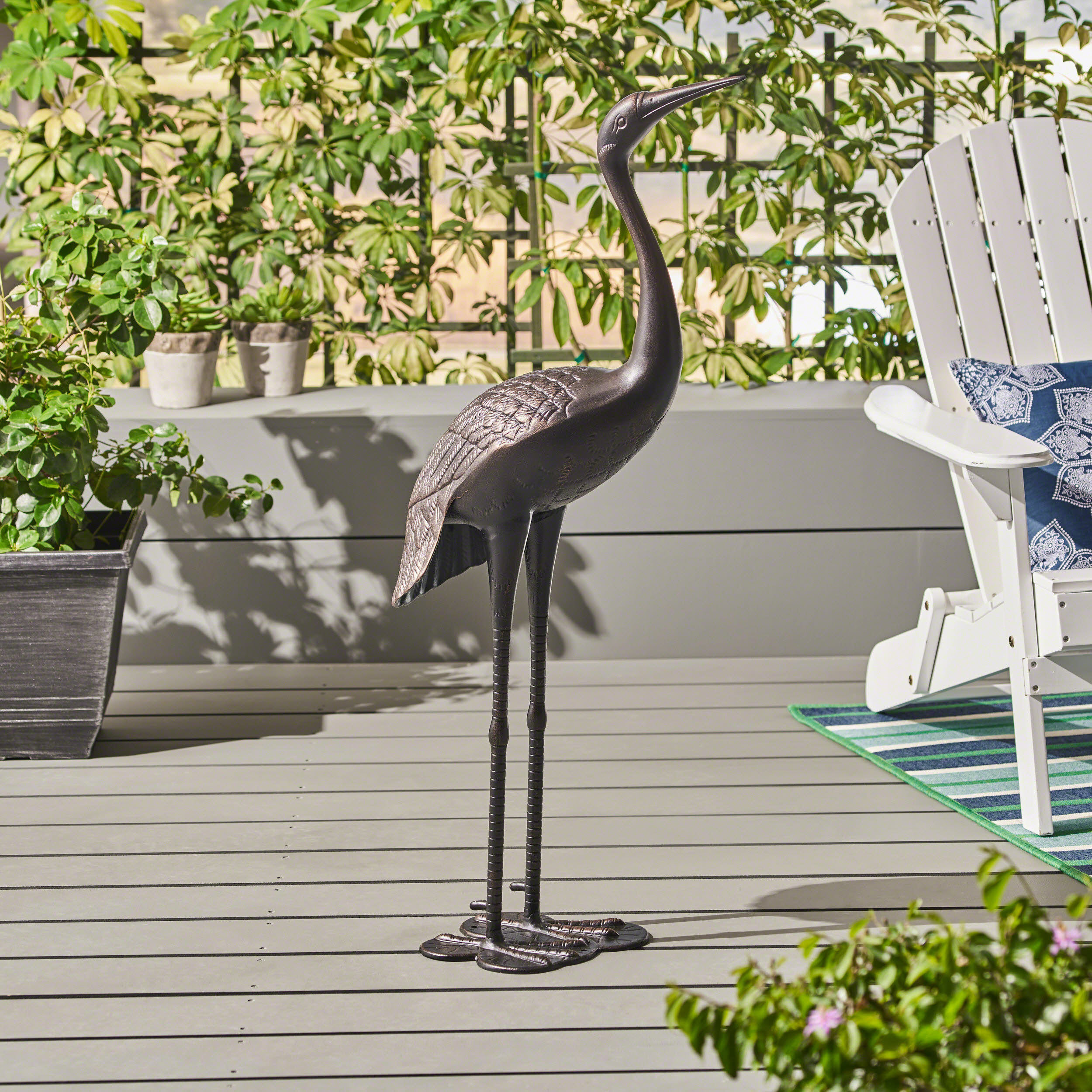 Sunny Outdoor 43 Inch Aluminum Crane, Shiny Copper (No Assembly Required) - Image 2