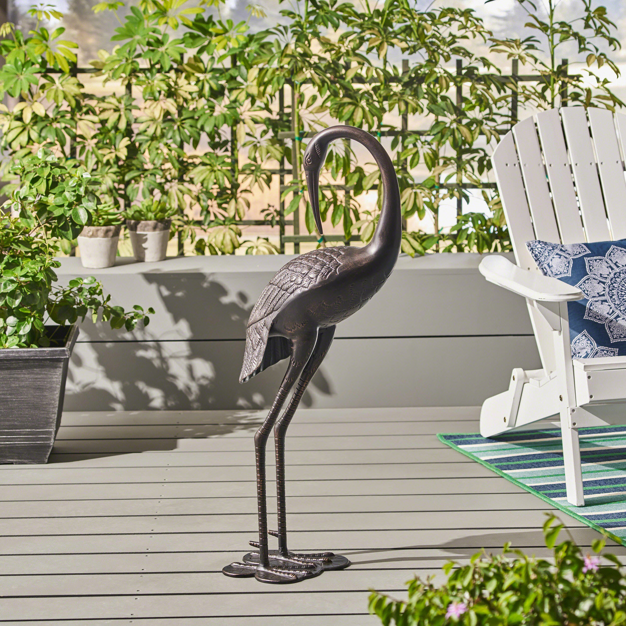 Sunny Outdoor 39 Inch Aluminum Crane, Shiny Copper - Image 2