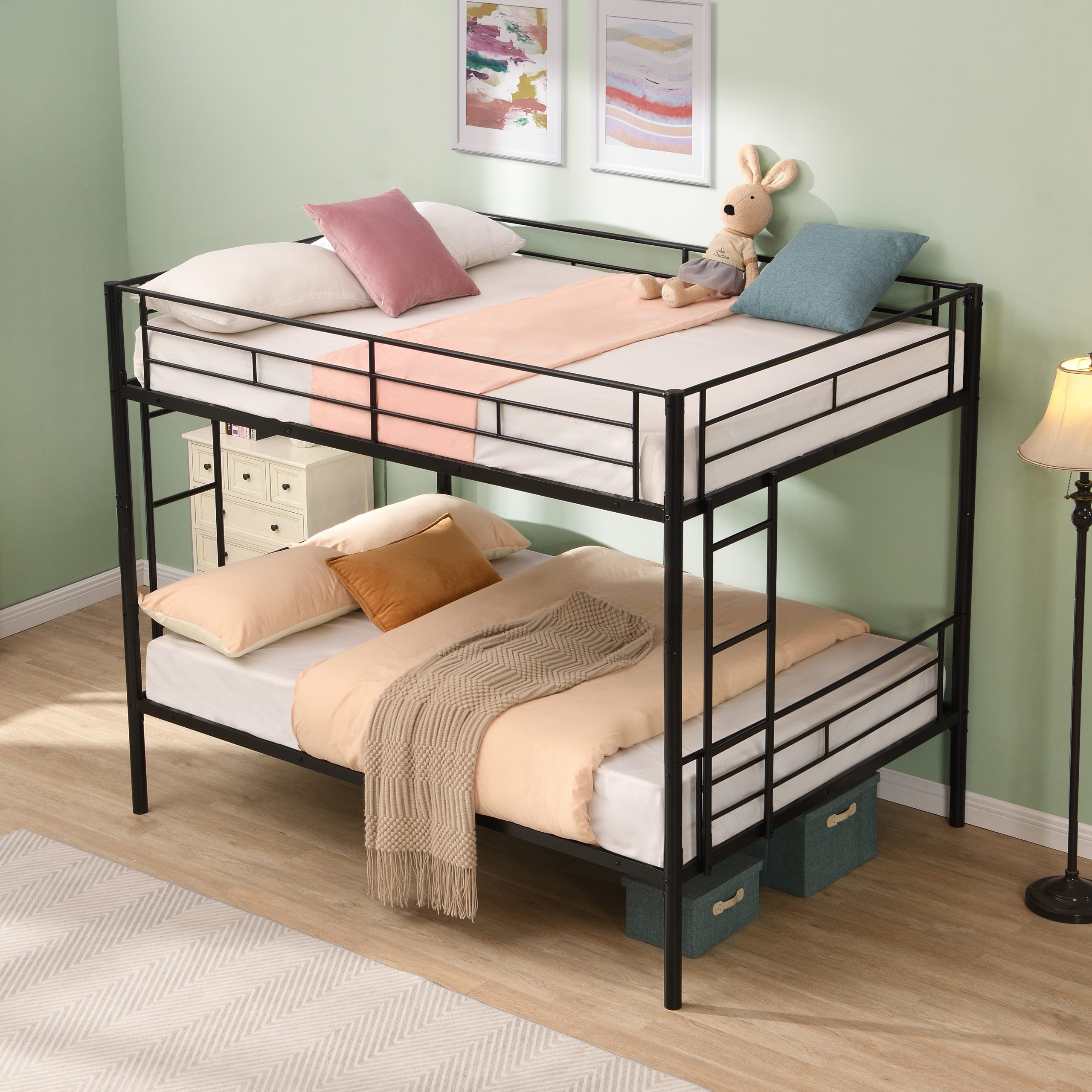 Full Over Full Metal Bunk Bed , No Box Spring Needed, Easy Assemble - Image 3