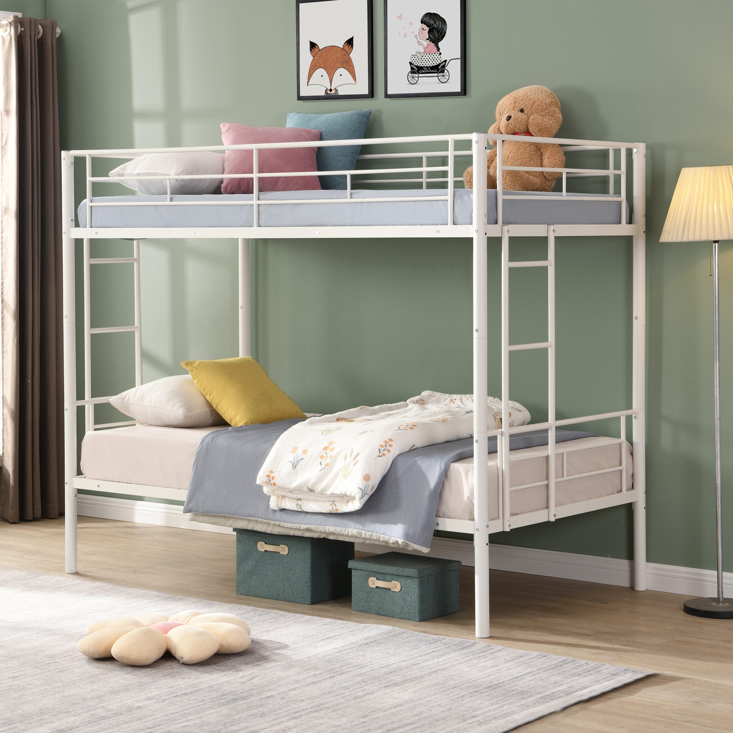 METAL BUNK BED WHITE - Image 2