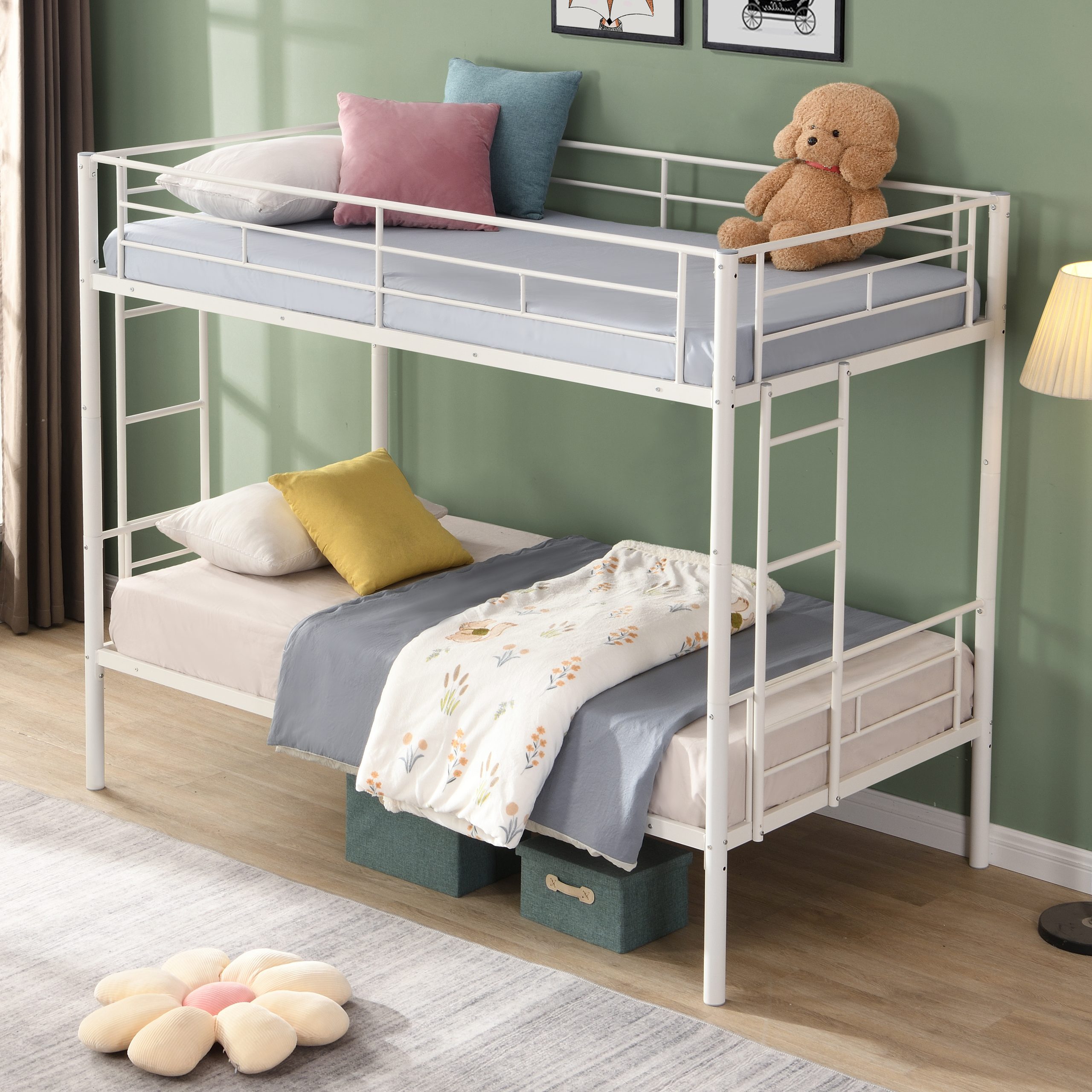 METAL BUNK BED WHITE - Image 3