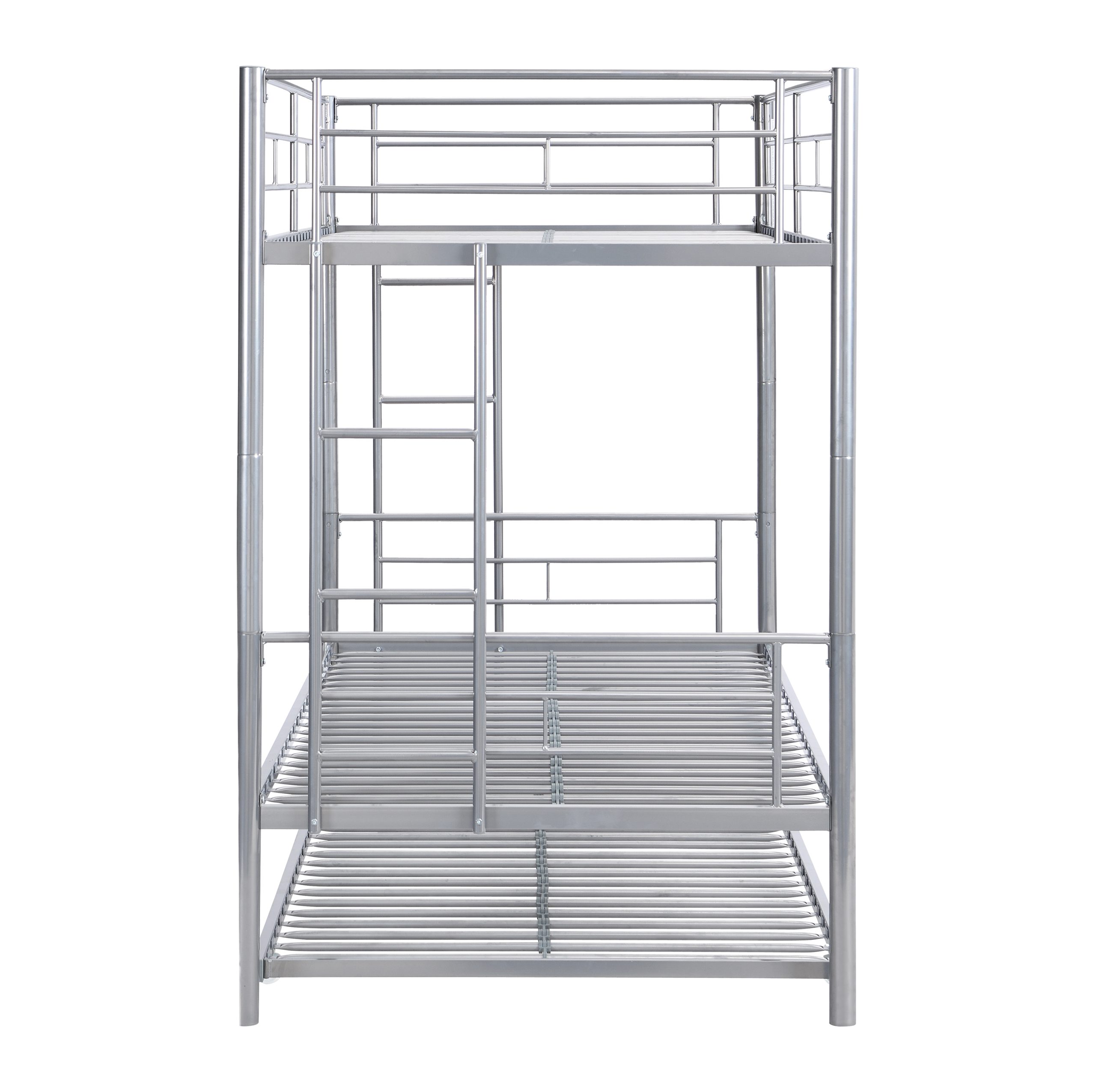 METAL BUNK BED WITH TRUNDLE SILVER - Image 6