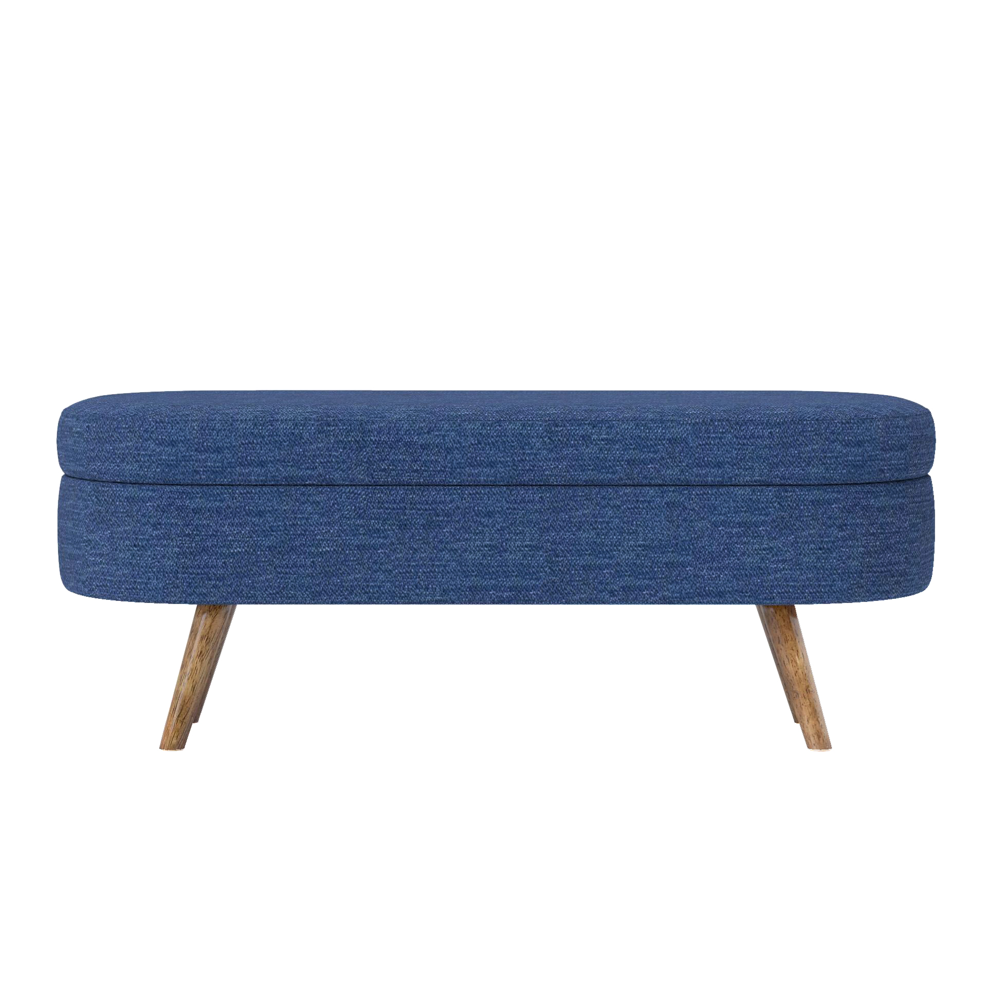 Ottoman Oval Storage Bench,Rubber Wood Legs,BLUE(43.5"x16"x16") - Image 6