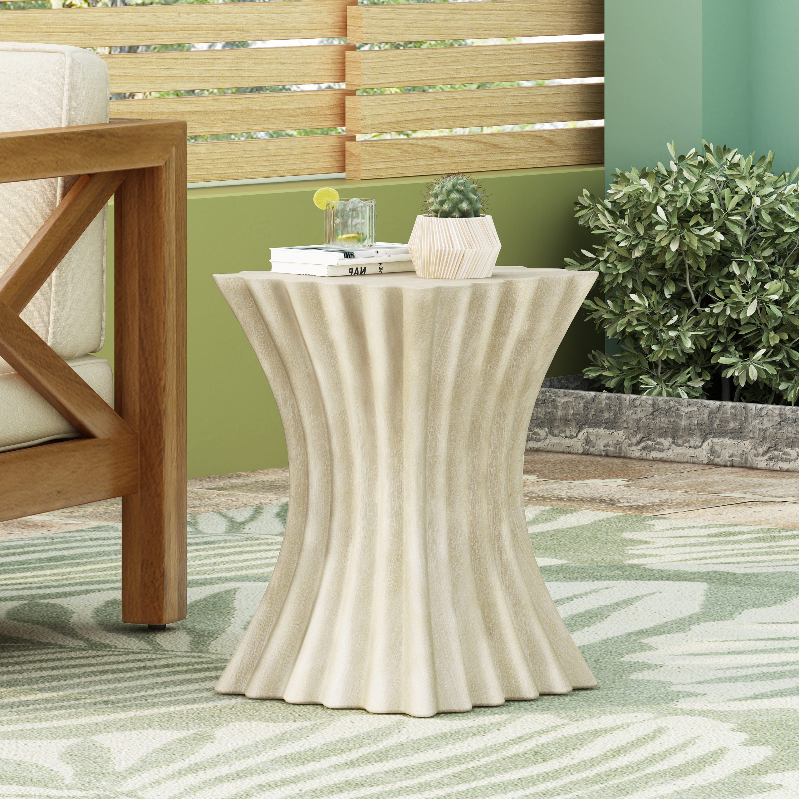 MGO Archaistic Wavy Side Table - Image 2