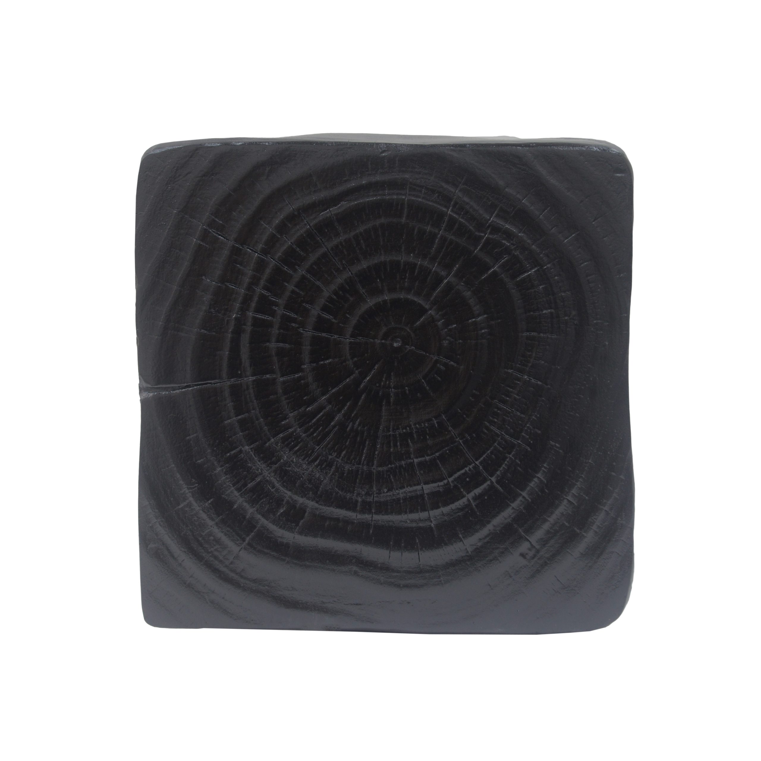 MGO Twist Shape Side Table, Wood-like texture, Black Color - Image 3