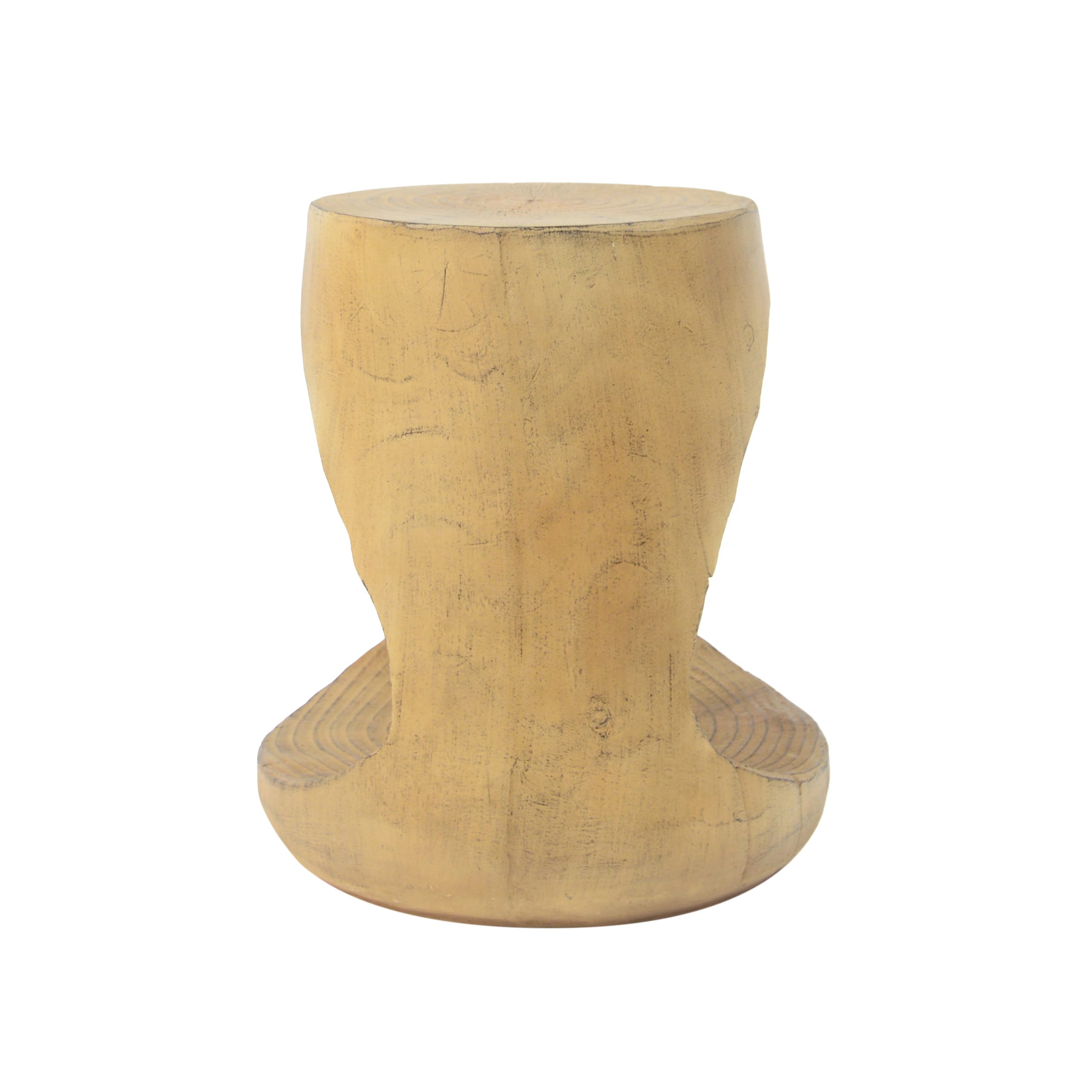 MGO Hollow Side Table, Wood-like texture, Natural Color - Image 5