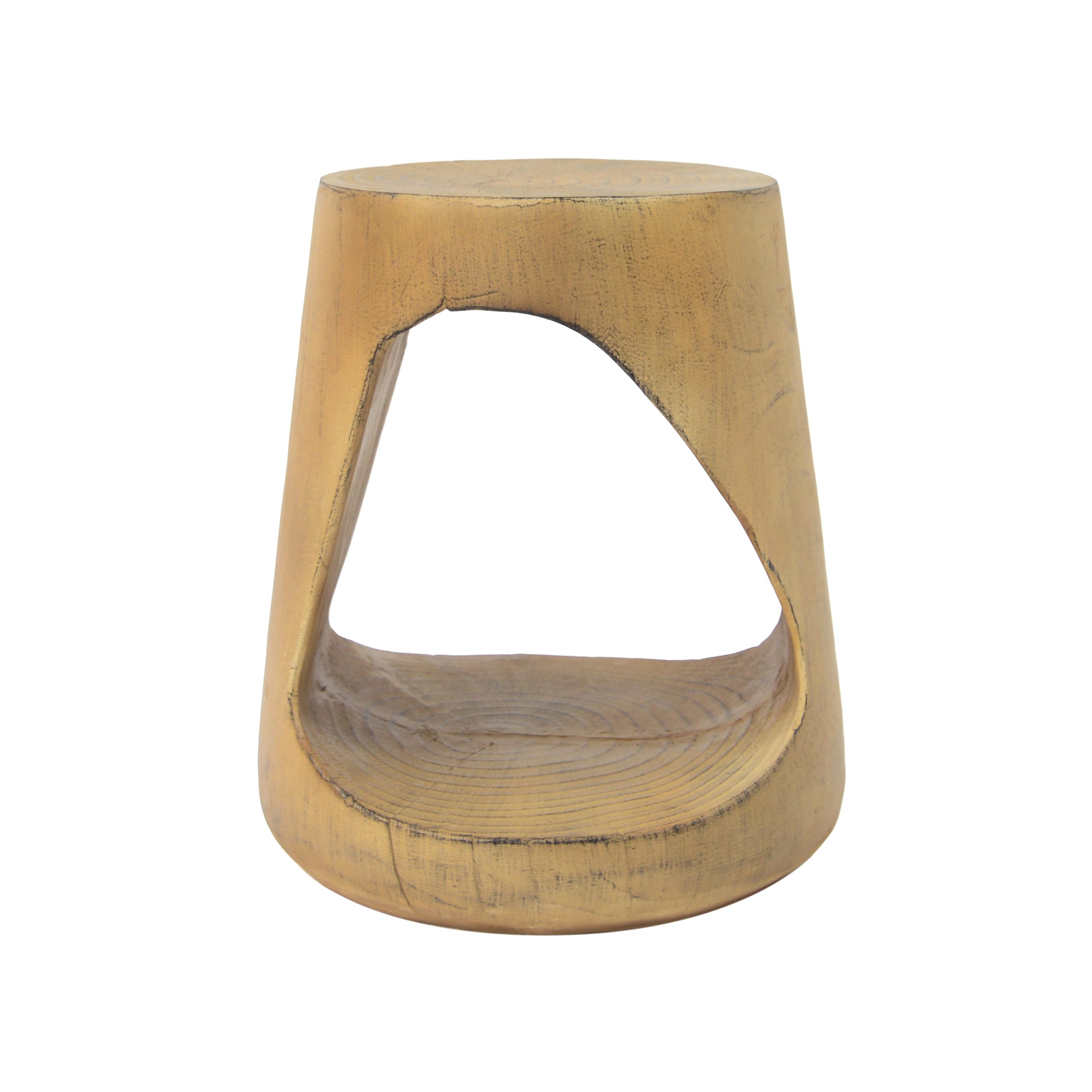 MGO Hollow Side Table, Wood-like texture, Natural Color - Image 6