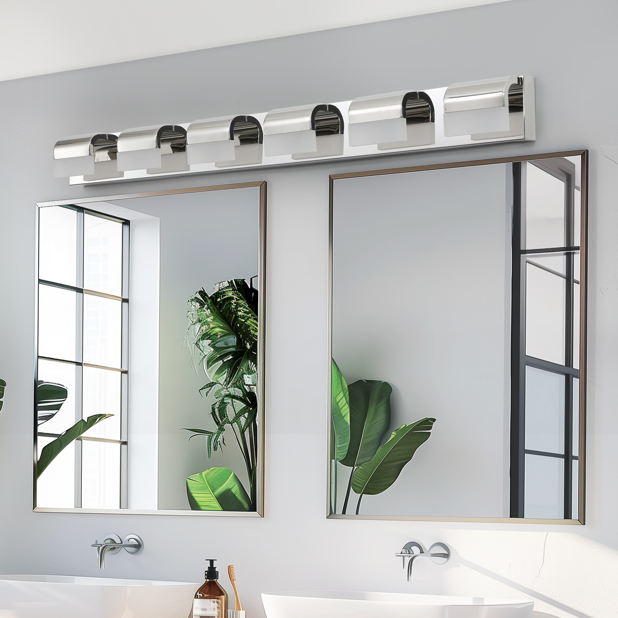 Modern Bathroom Vanity Lighting 6-Light LED Vanity Lights Over Mirror Bath Wall Lighting - Image 2