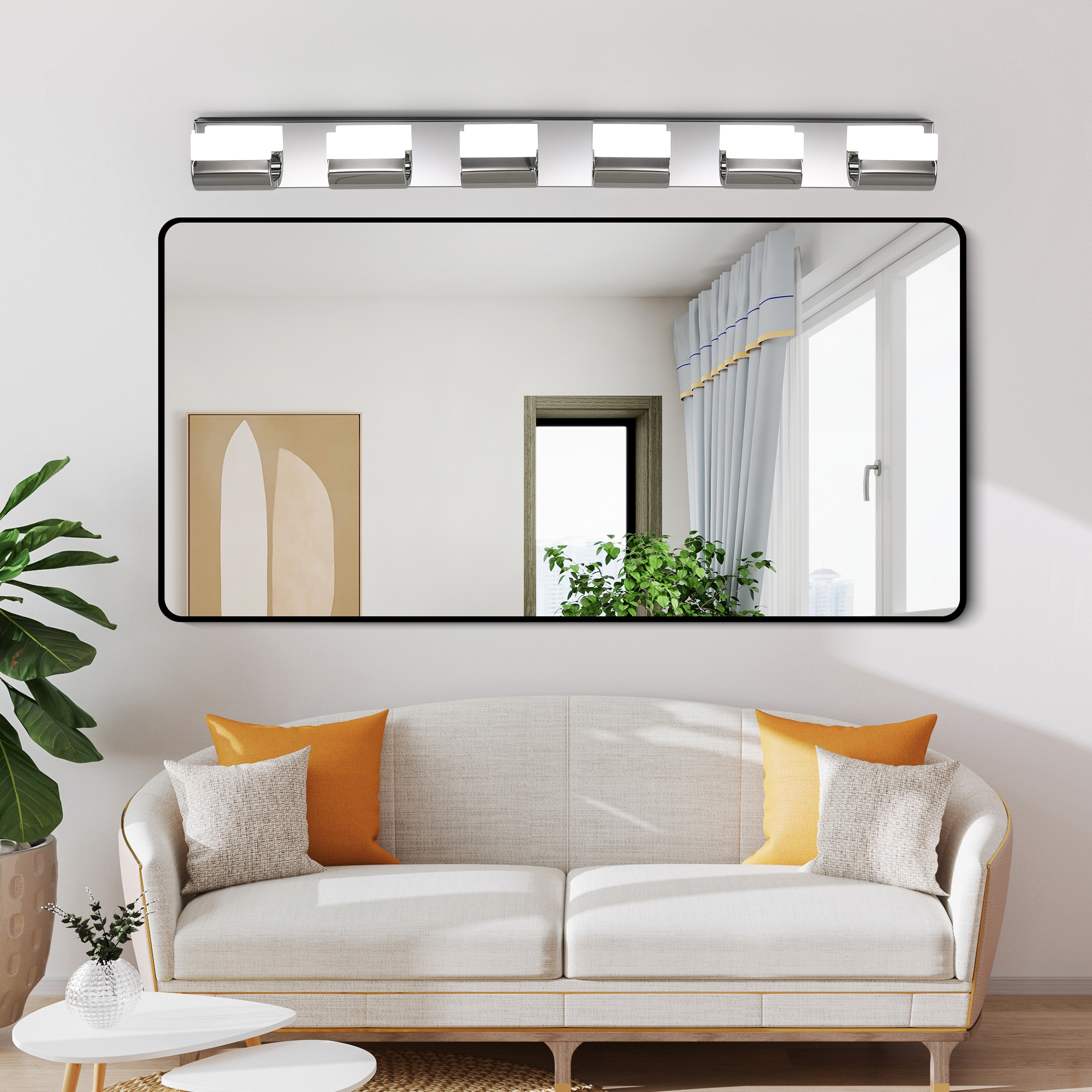 Modern Bathroom Vanity Lighting 6-Light LED Vanity Lights Over Mirror Bath Wall Lighting - Image 3
