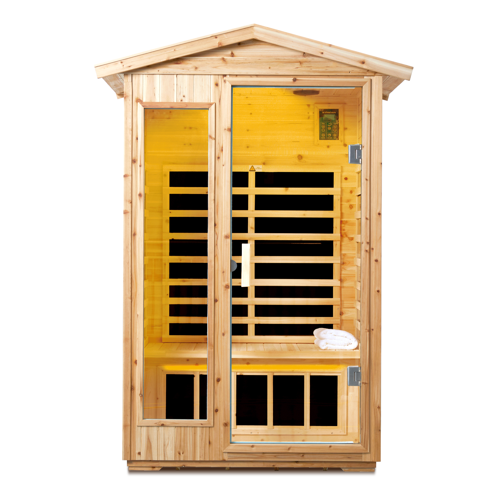 Two person Far infrared old fir outdoor sauna room - Image 3