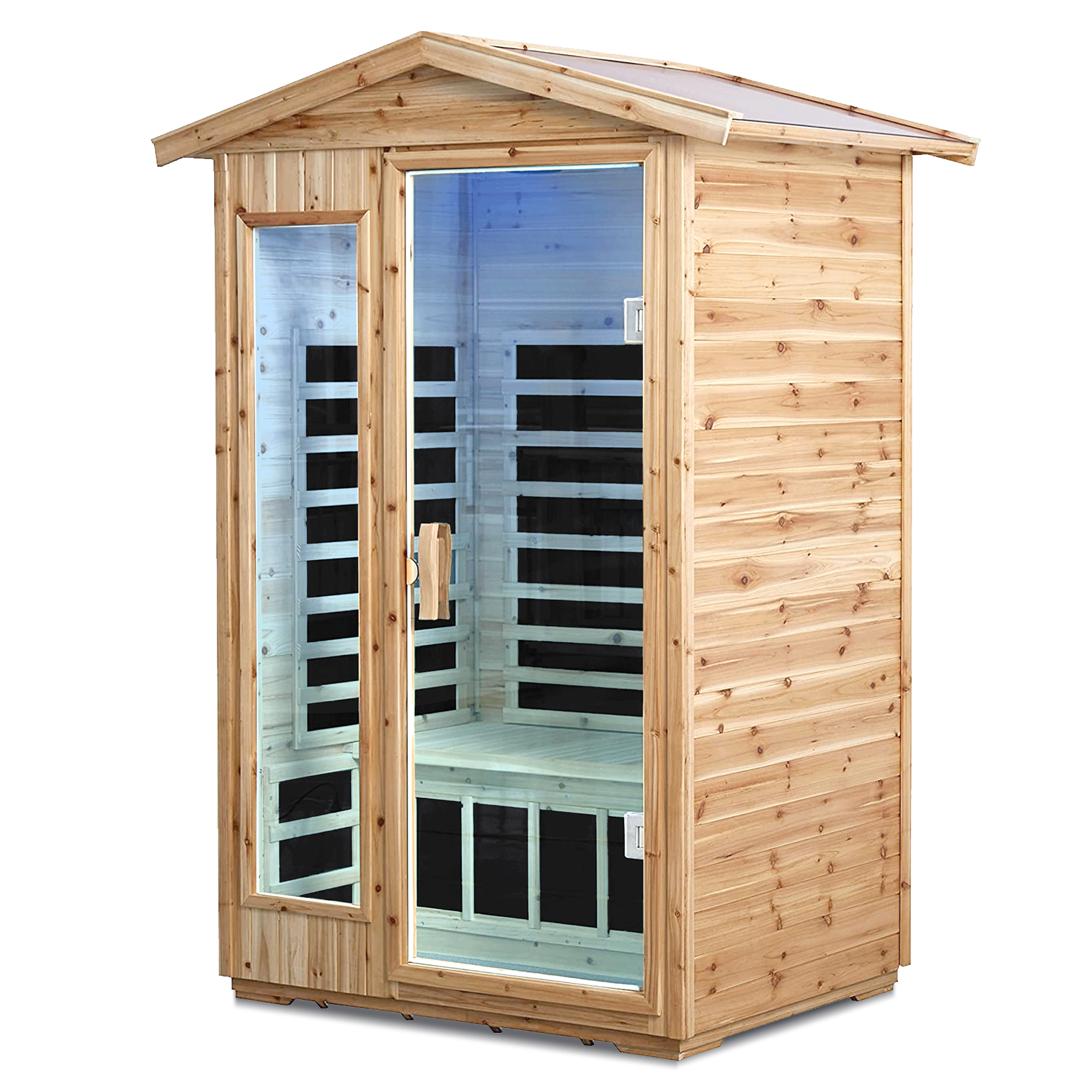 Two person Far infrared old fir outdoor sauna room - Image 5