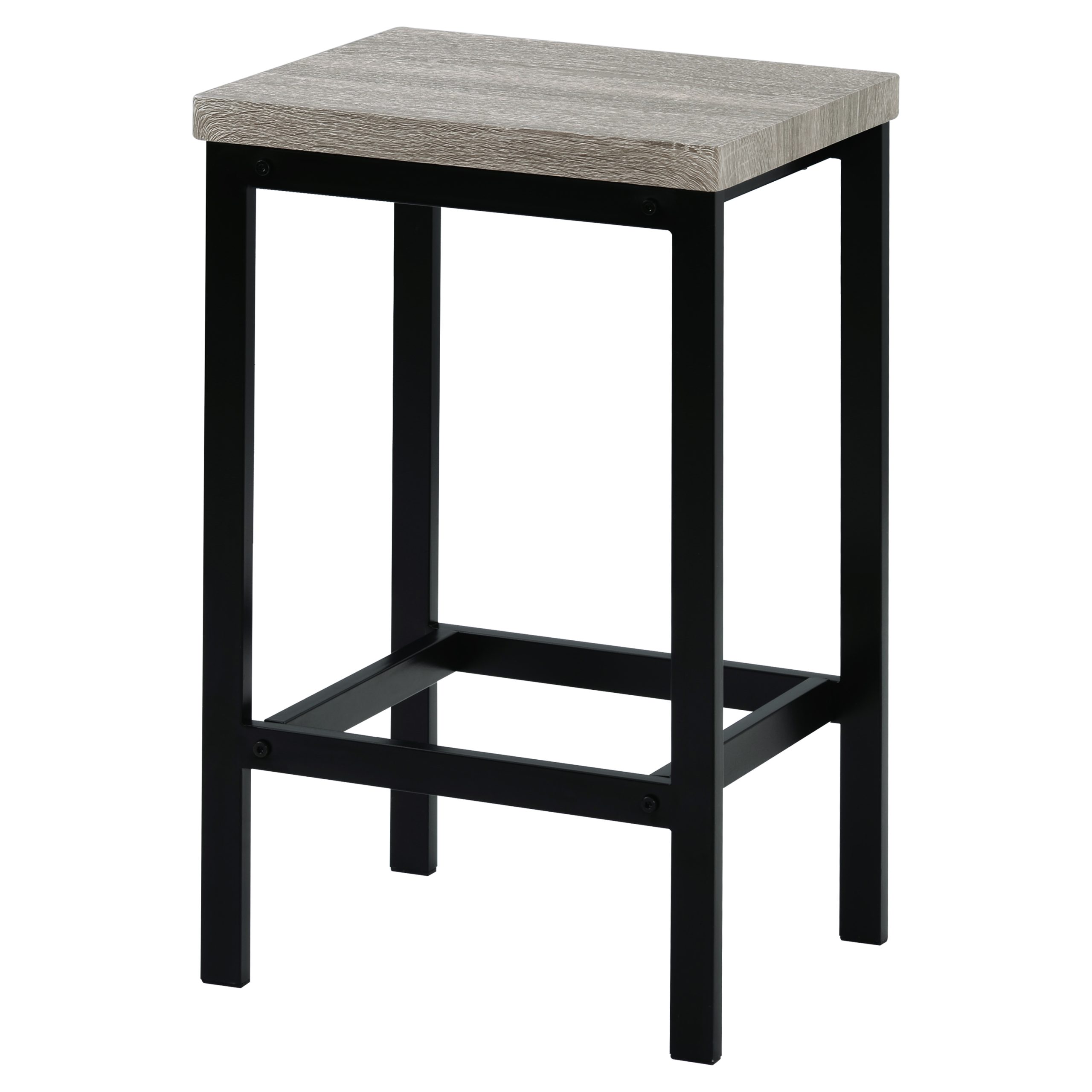 TOPMAX Counter Height Extra Long Dining Table Set with 3 Stools Pub Kitchen Set Side Table with Footrest, Gray - Image 5