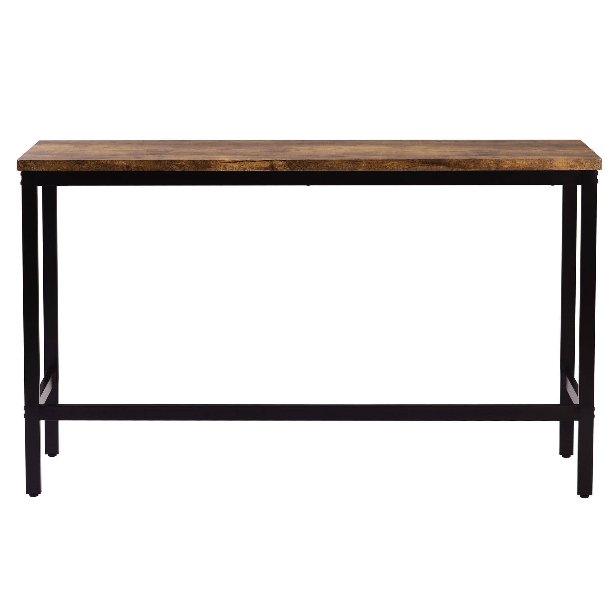 TOPMAX Counter Height Extra Long Dining Table Set with 3 Stools Pub Kitchen Set Side Table with Footrest,Brown - Image 5