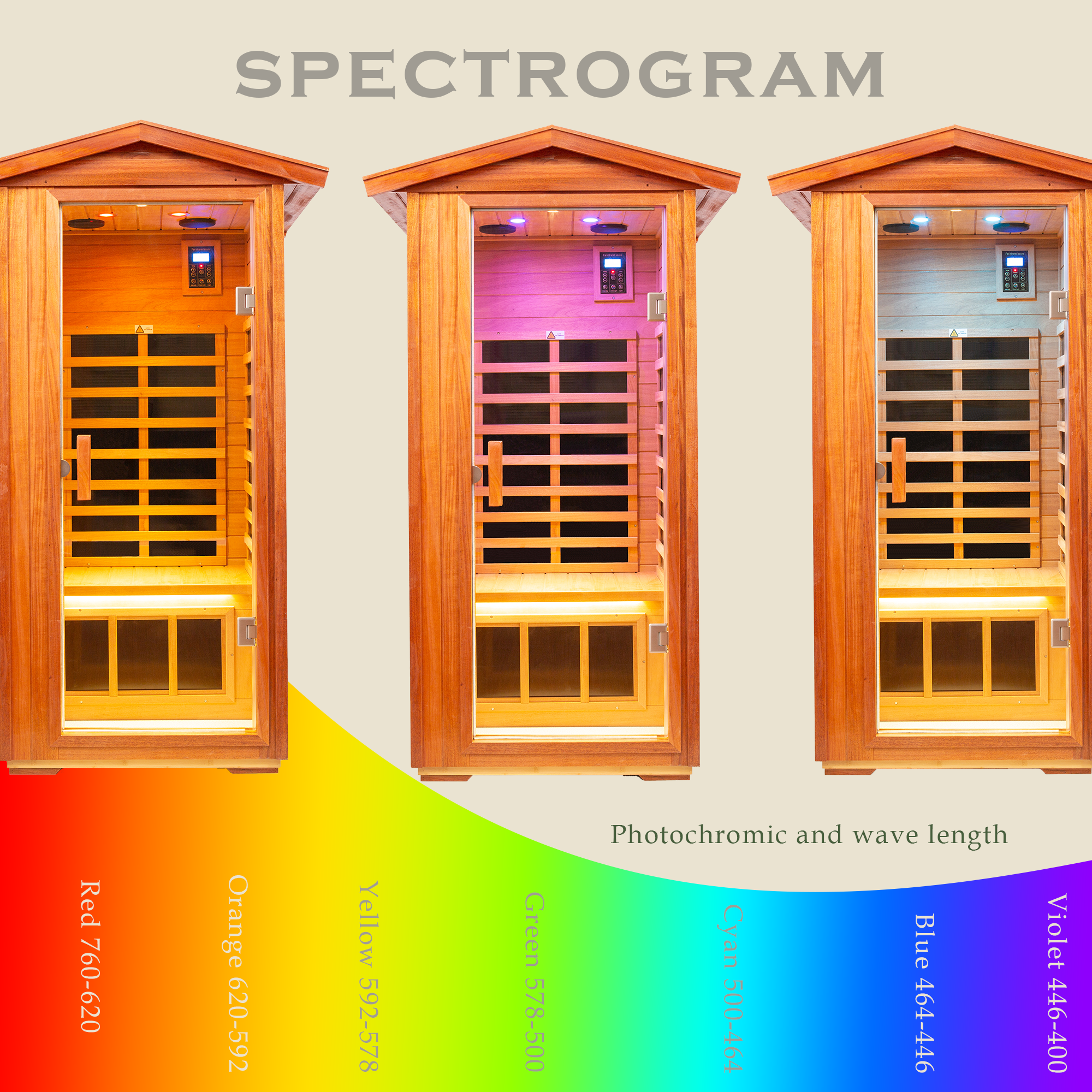 One person Far infrared Khaya outdoor sauna room - Image 5