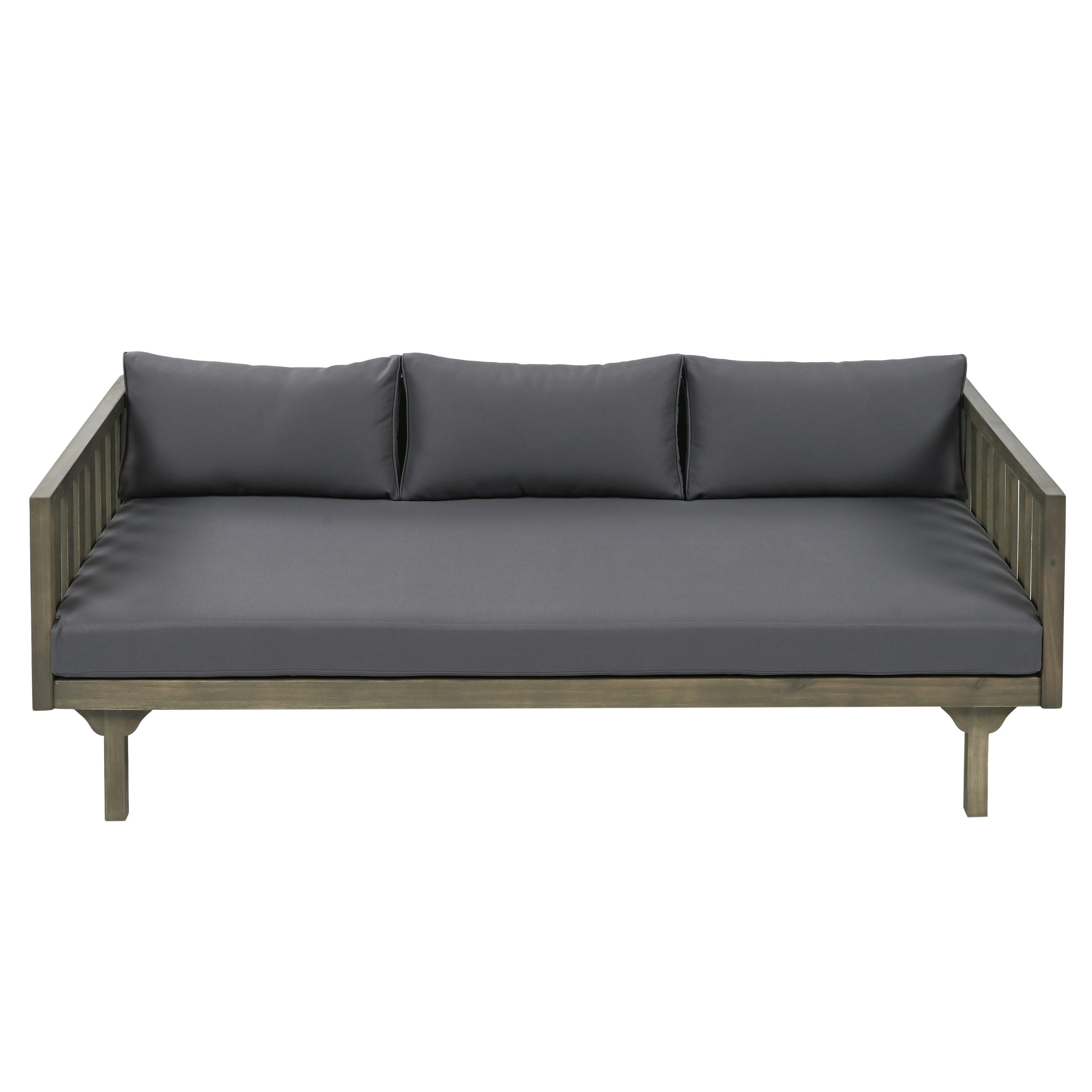 CLAREMONT 3 SEATER DAYBED (GREY WOOD+GREY CUSHION) - Image 3