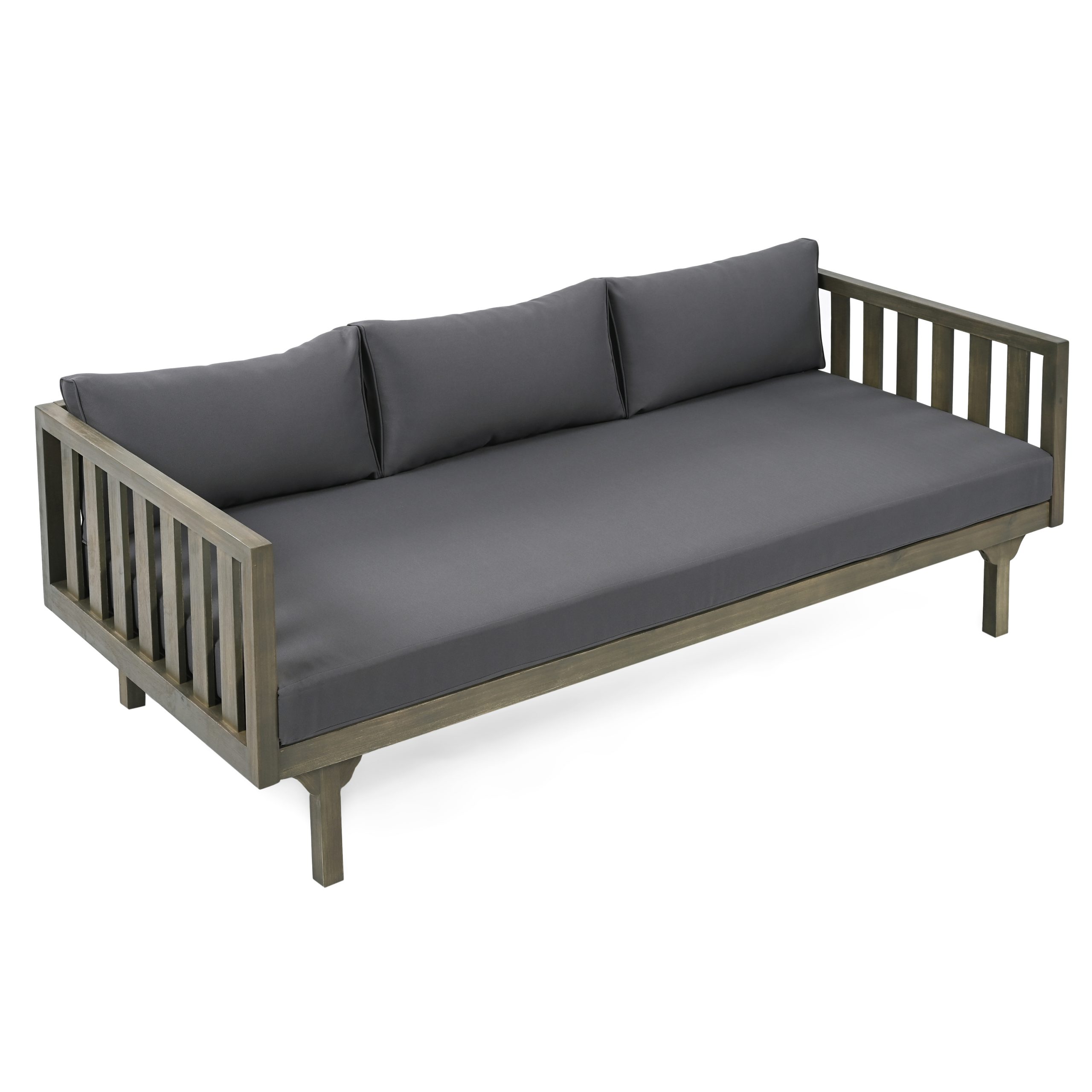 CLAREMONT 3 SEATER DAYBED (GREY WOOD+GREY CUSHION) - Image 5